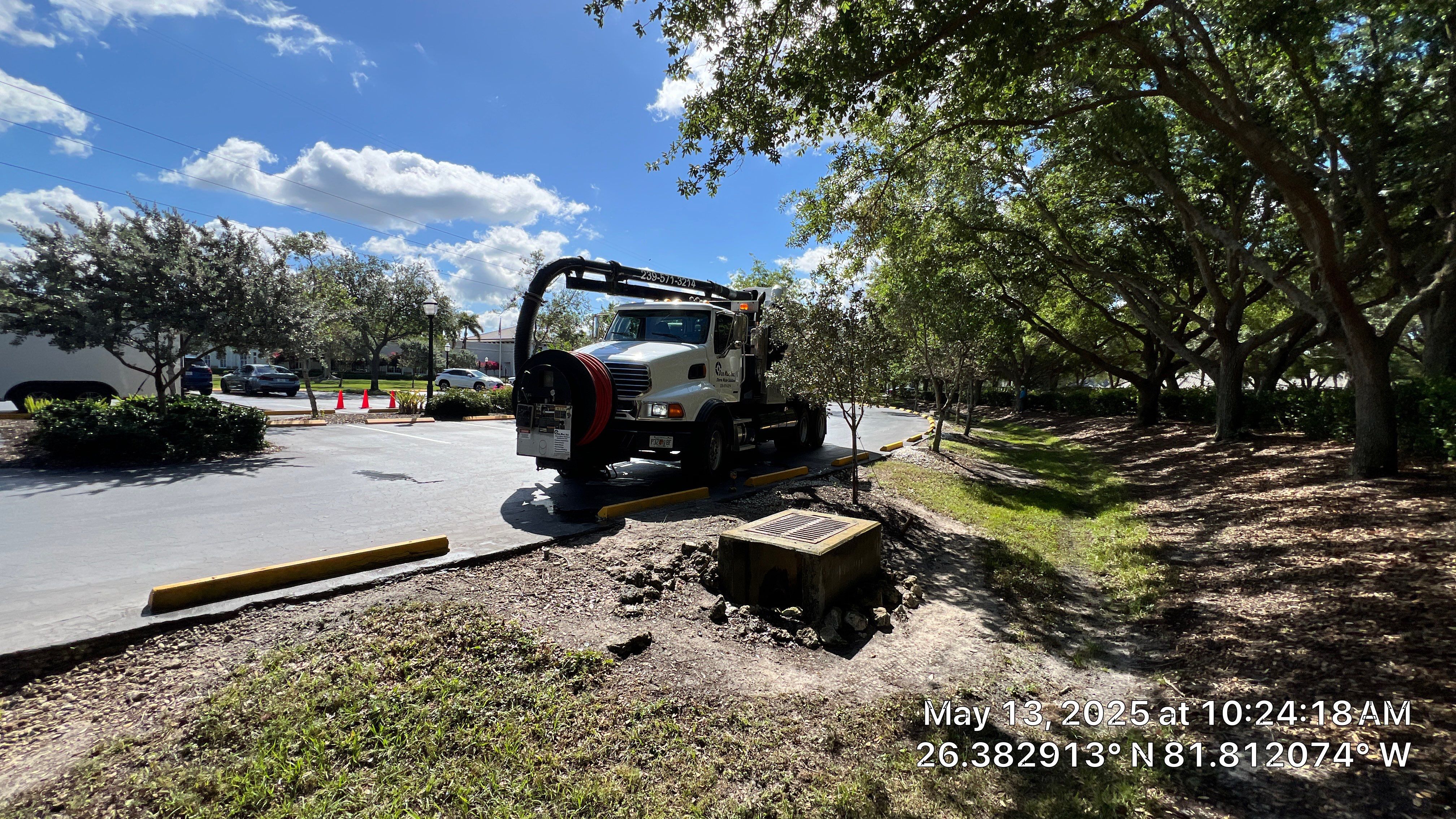 Pelican Landing Fitness & Tennis Court Parking Lot Stormwater System Maintenance by APS Power & Water