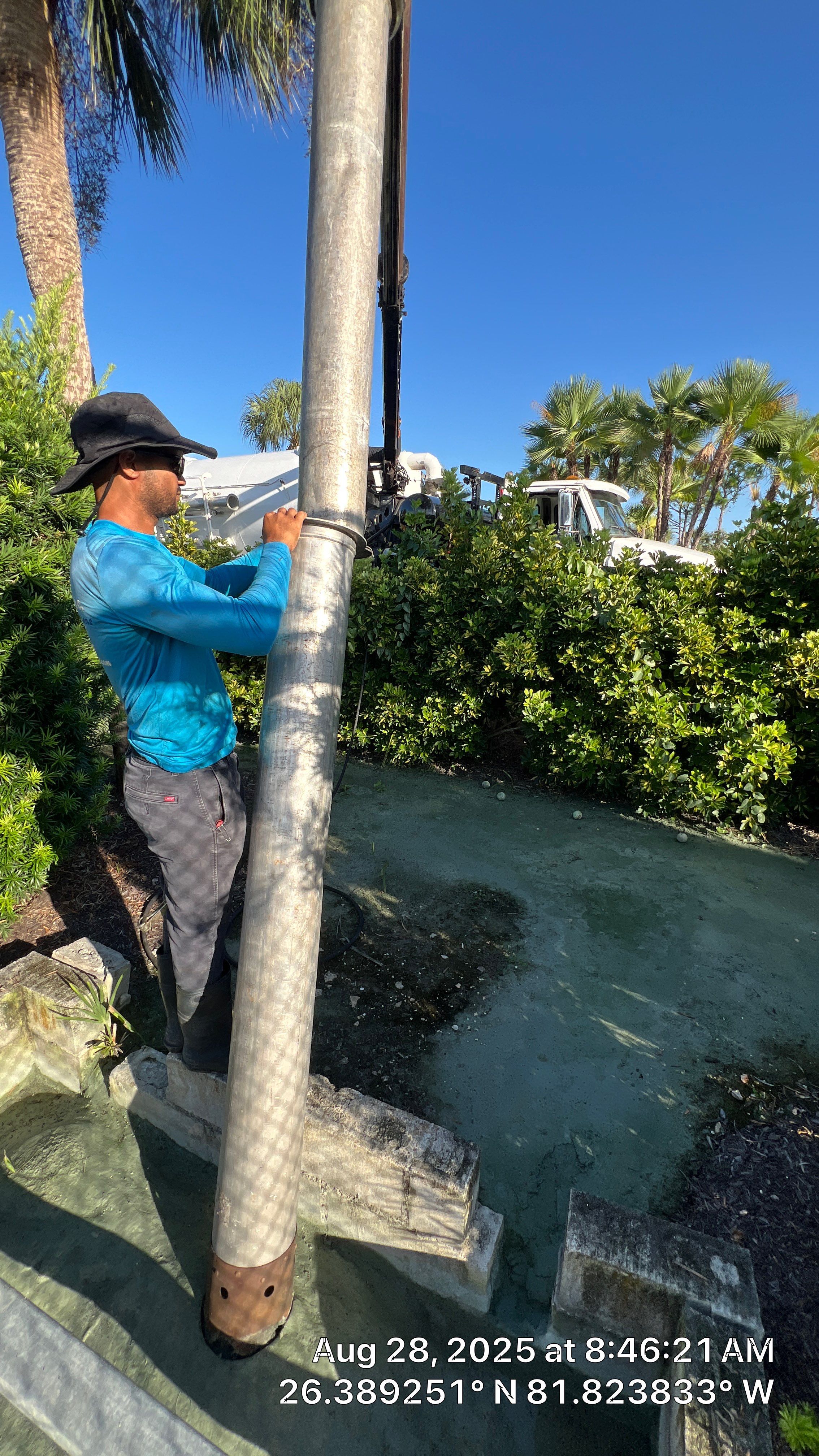 Pelican Landing Tennis Court Catch Basin Cleaning by Don Mar, Inc. Storm Water Solutions