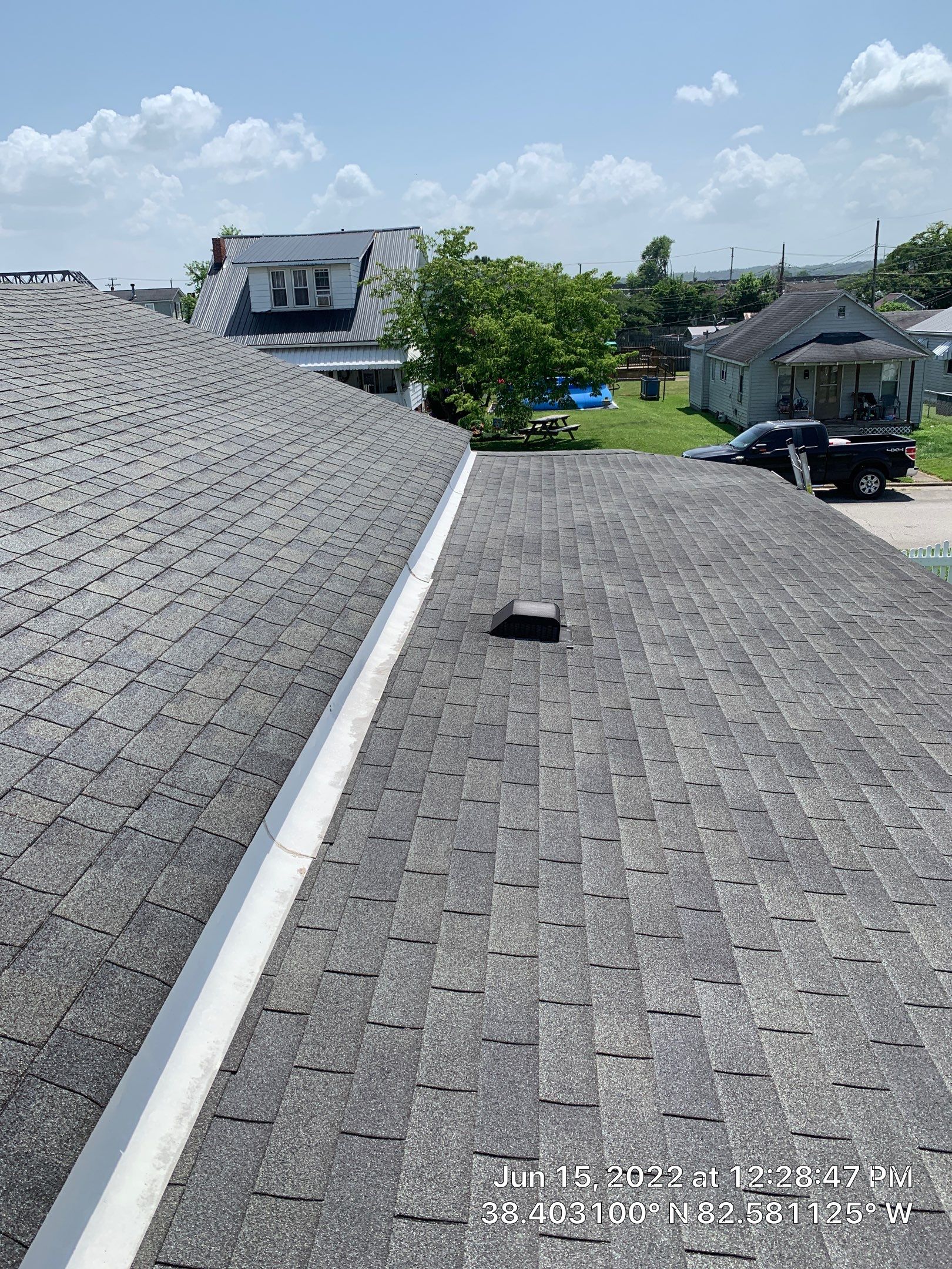 Residential Roofing Installation using Certainteed Landmark Shingles Colonial Slate Color by Secure Construction Company Inc