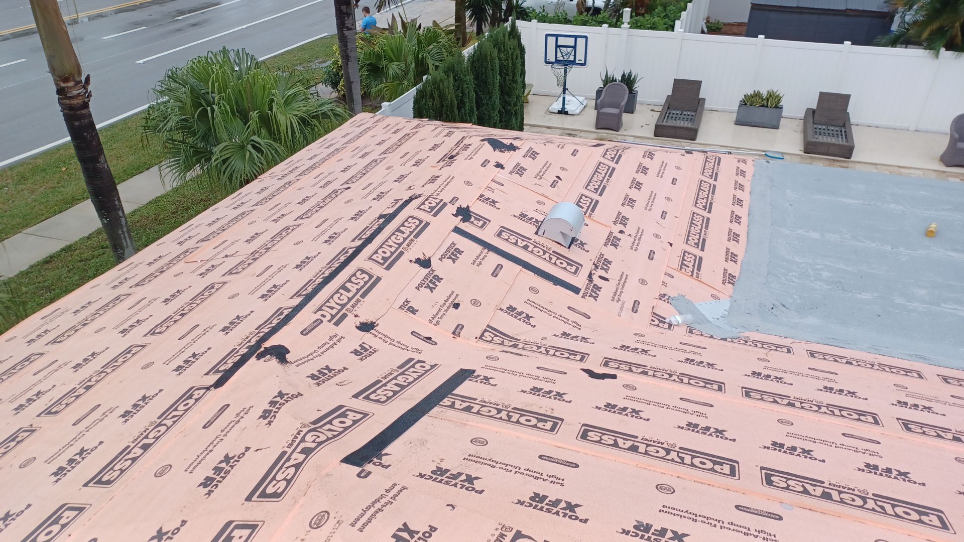 Residential Roofing Installation using 1" Nail strip metal roof by BLUES BROTHERS CONSTRUCTION CORP