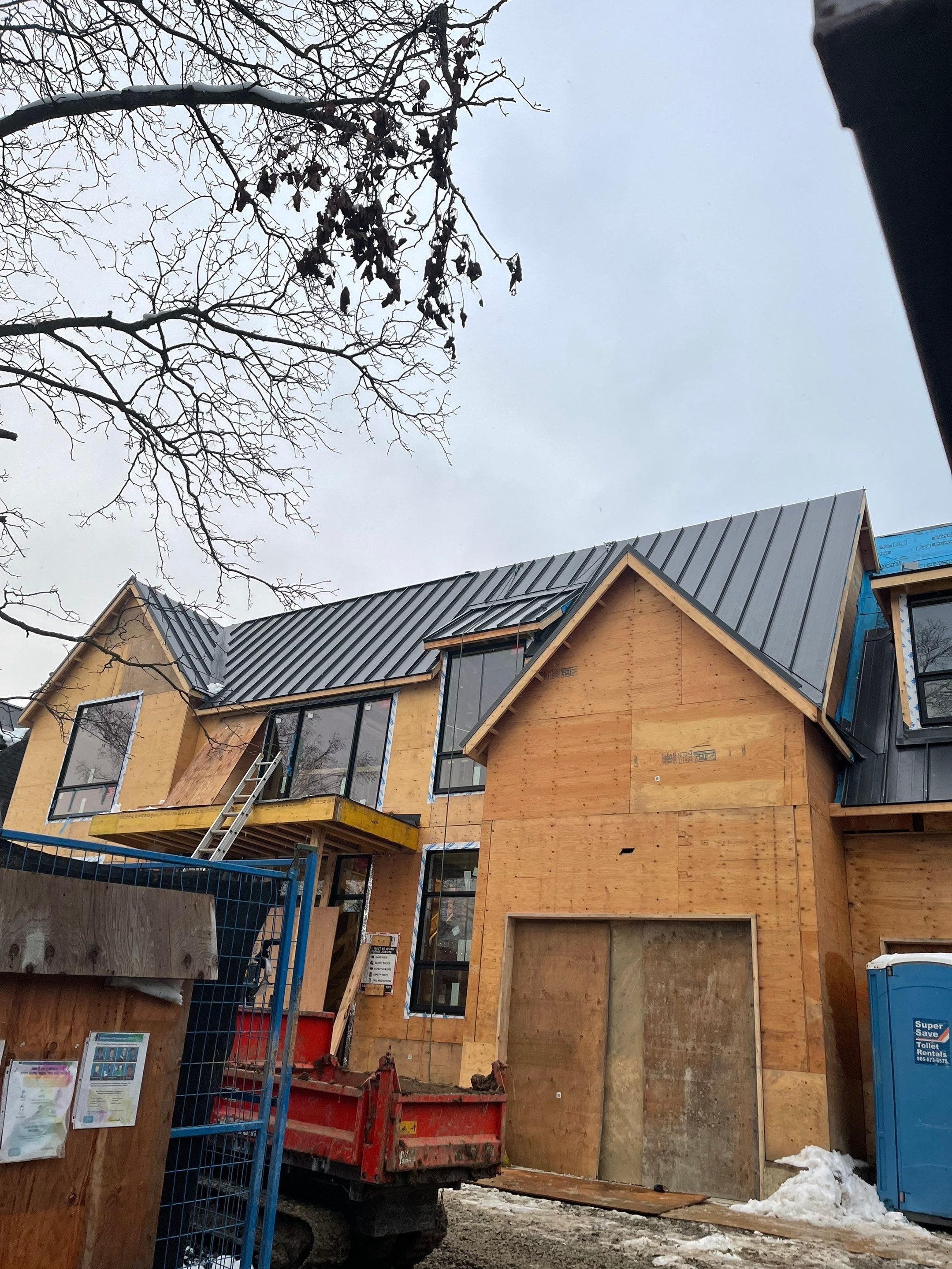 New Home Construction using 16" Standing Seam Panels by Jay Carter Roofing & Sheet Metal