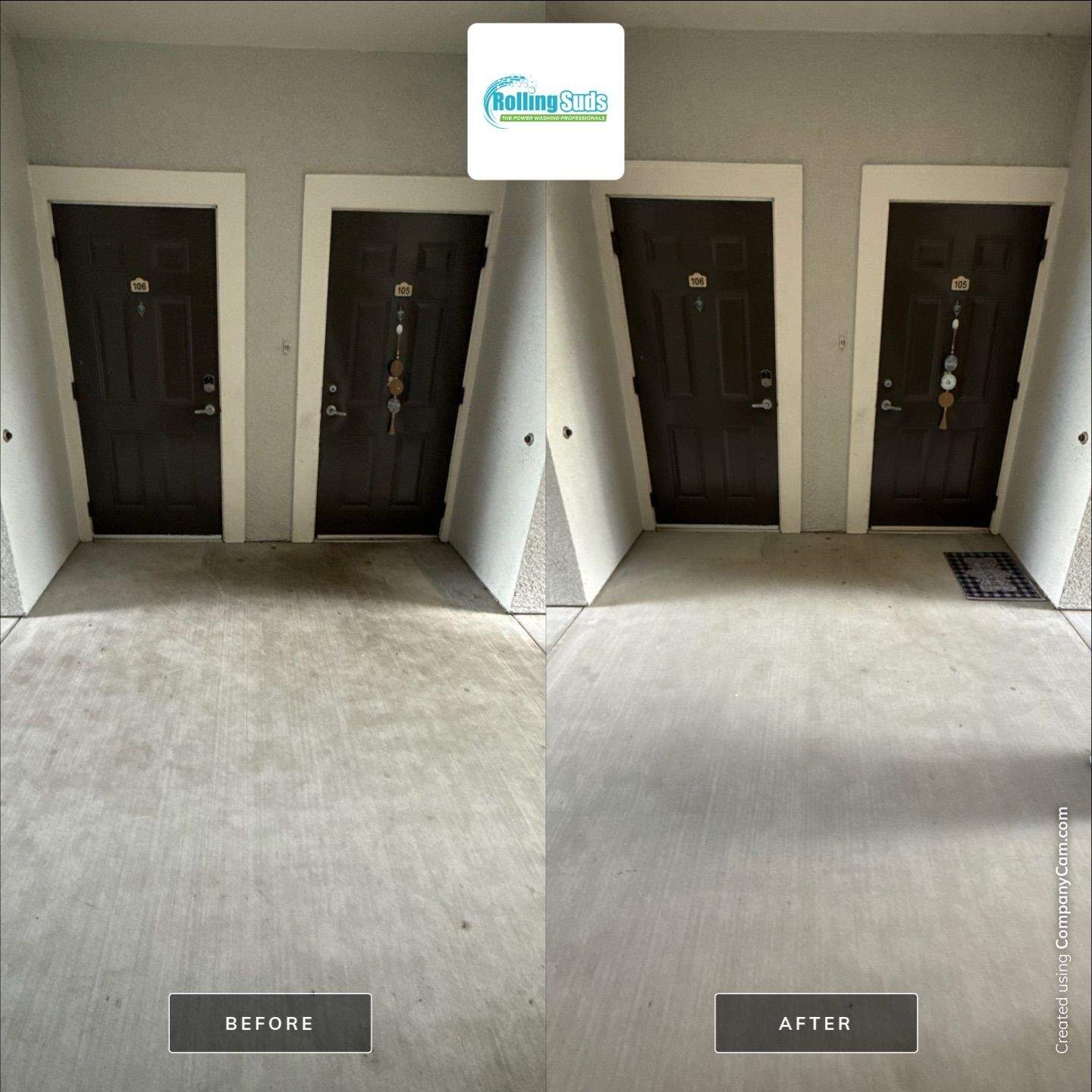 Multifamily Breezeway, Stairwell & Entryway Restoration - Melbourne, FL by Rolling Suds of Melbourne - Palm Bay