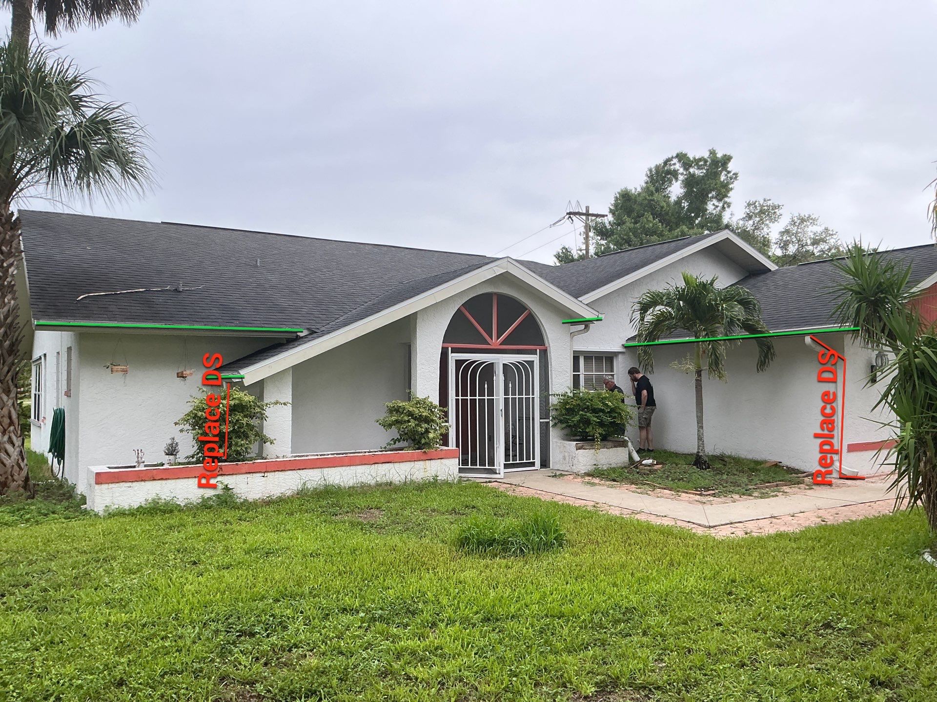White Seamless Gutters with Splash Guards in North Fort Myers FL by Gutter Professor   by Gutter Professors