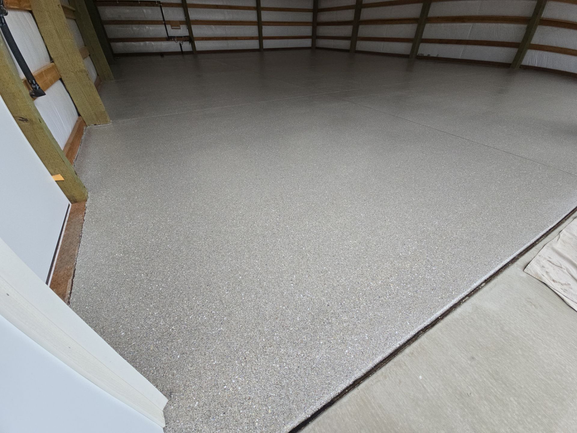 Shop Transformation using Travertine by Croc Coatings, LLC