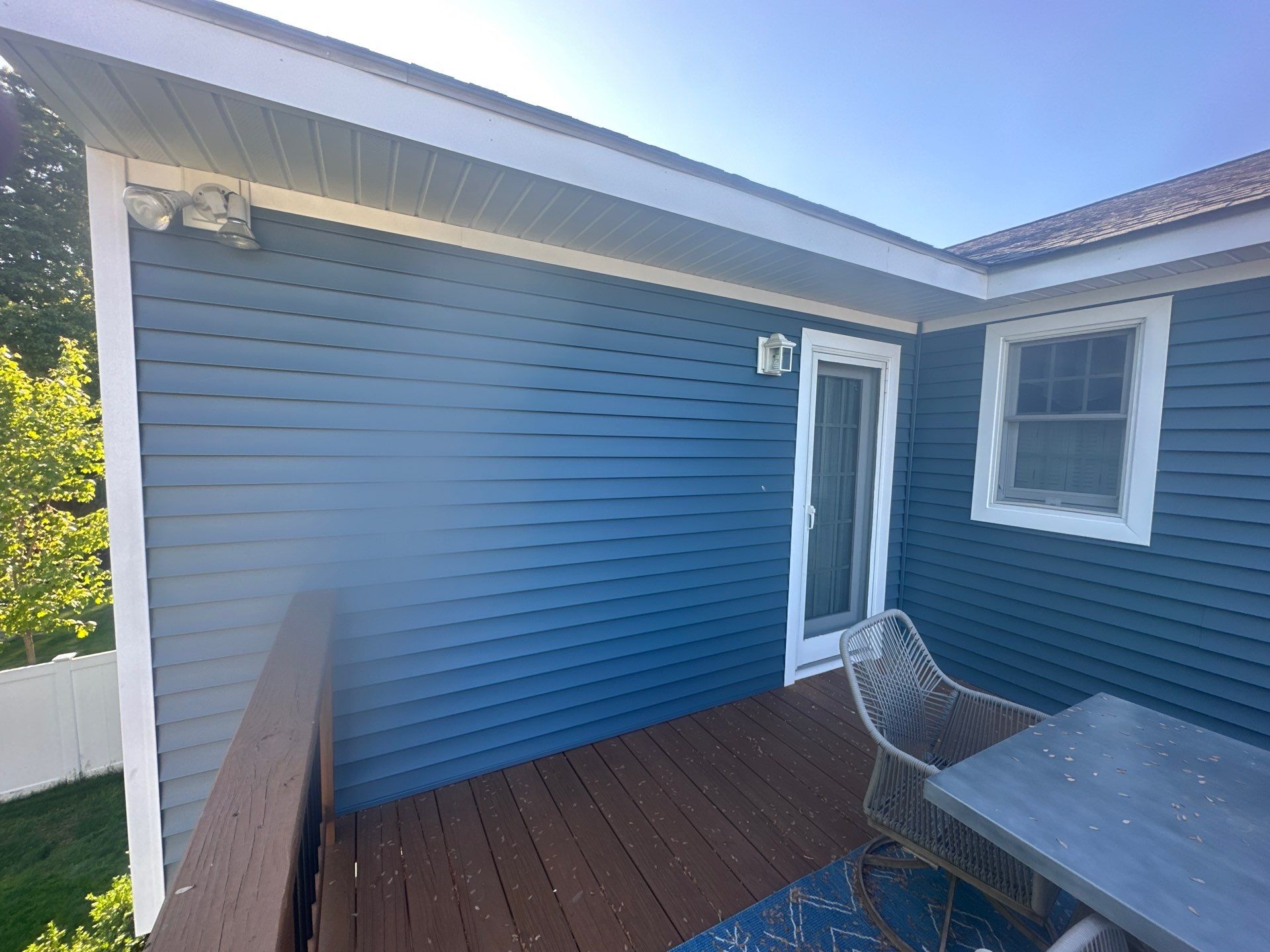 Siding Installation using Certainteed Cedar Impressions Straight Edge Perfection Shingles - D7 - Pacific Blue by A Plus Exterior
