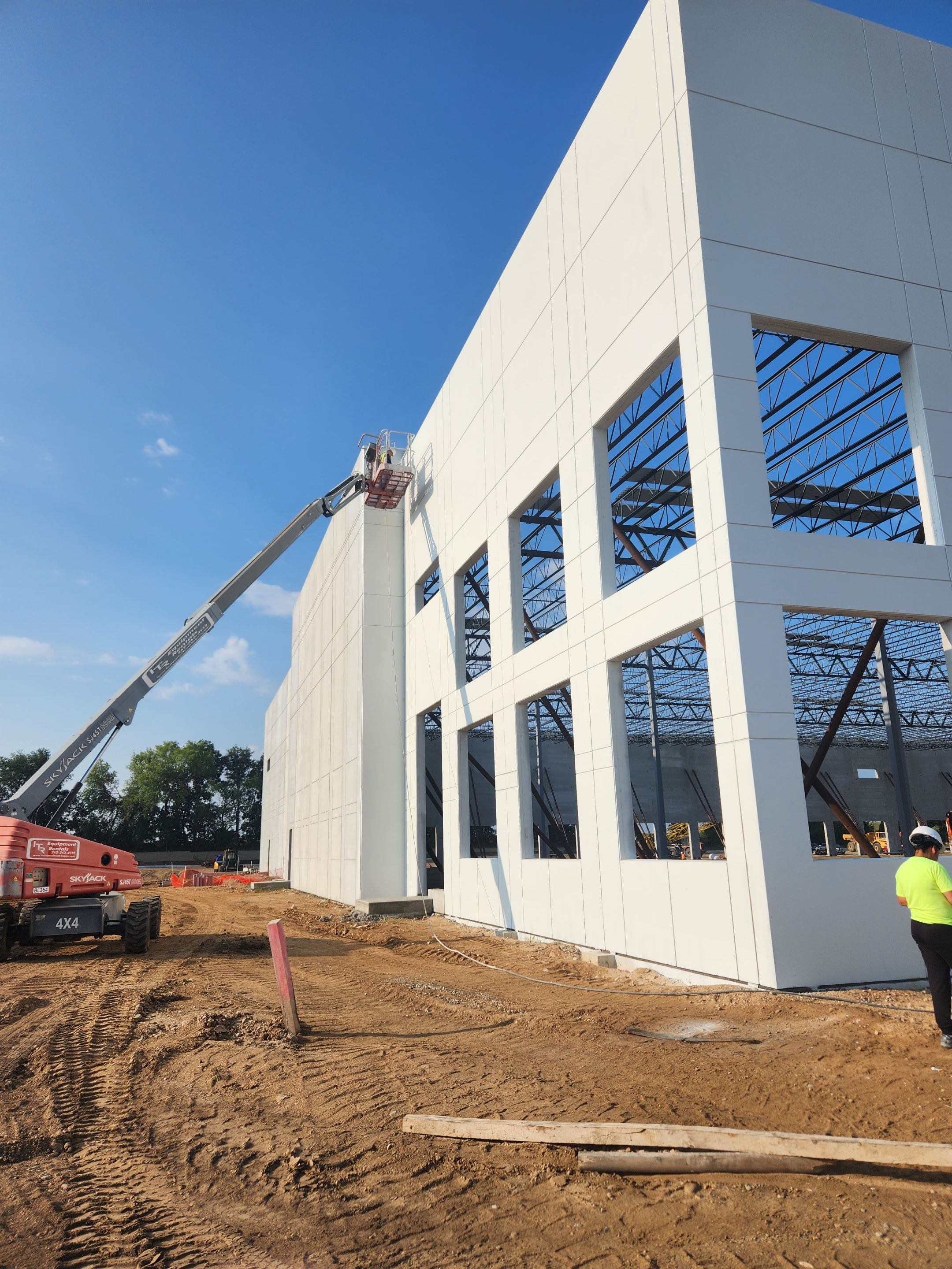 Warehouse Construction using Hallman Lindsay Vertical Concrete Stain 167 by Blair Commercial Painting, LLC