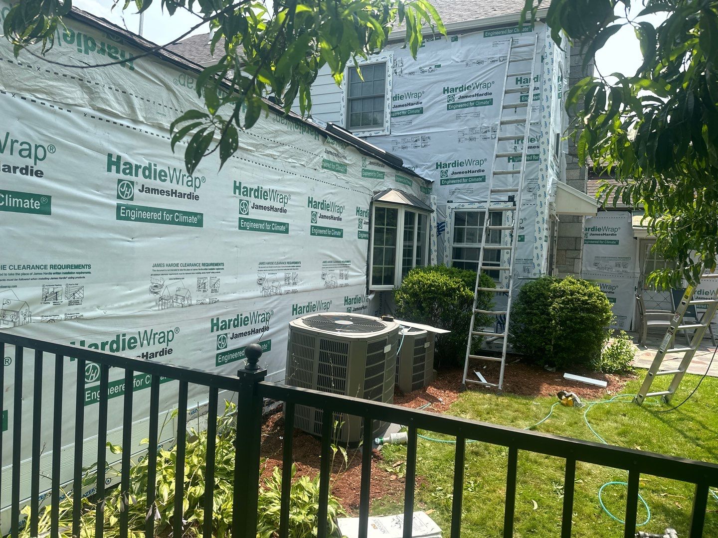 Siding Installation using Hardie Plank Artic white by A Plus Exterior