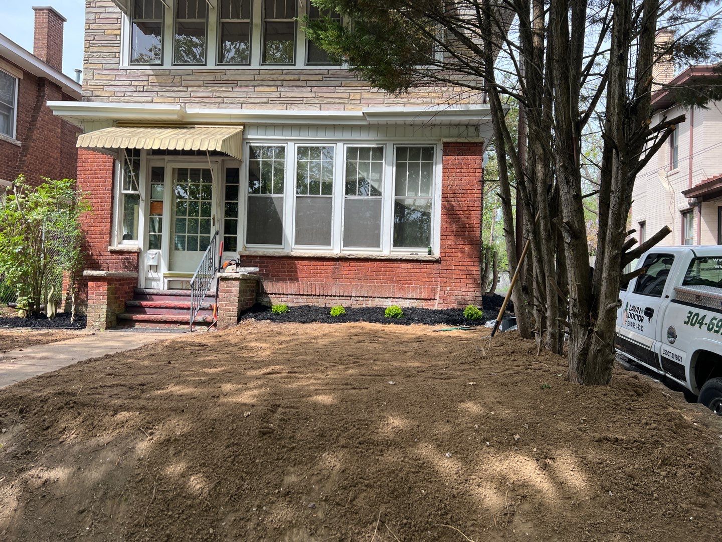 Sod Installation using Fescue Sod by GrassBusters, Inc.