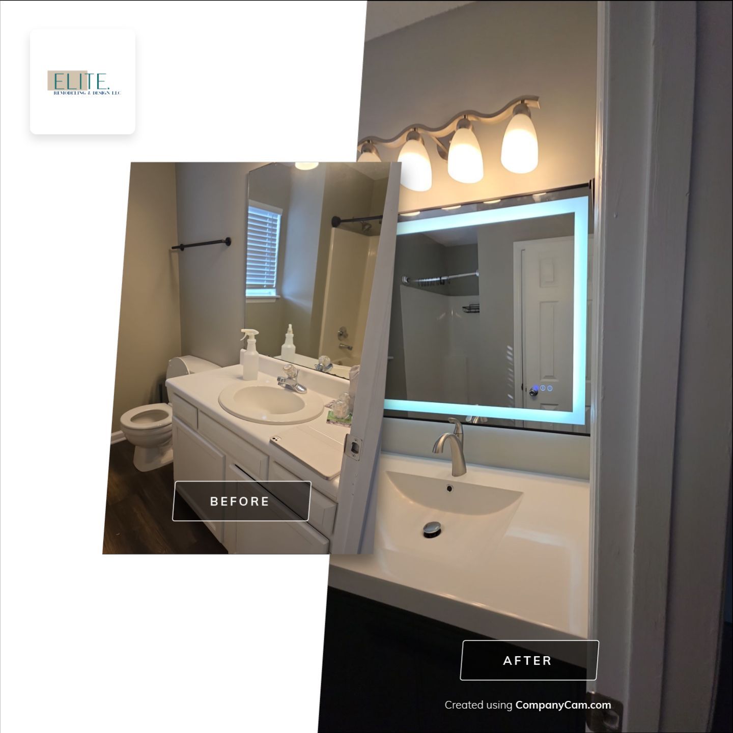 Modern Vanity Refresh in Holly Springs – Small Update, Big Impact by Elite Remodeling and Design LLC