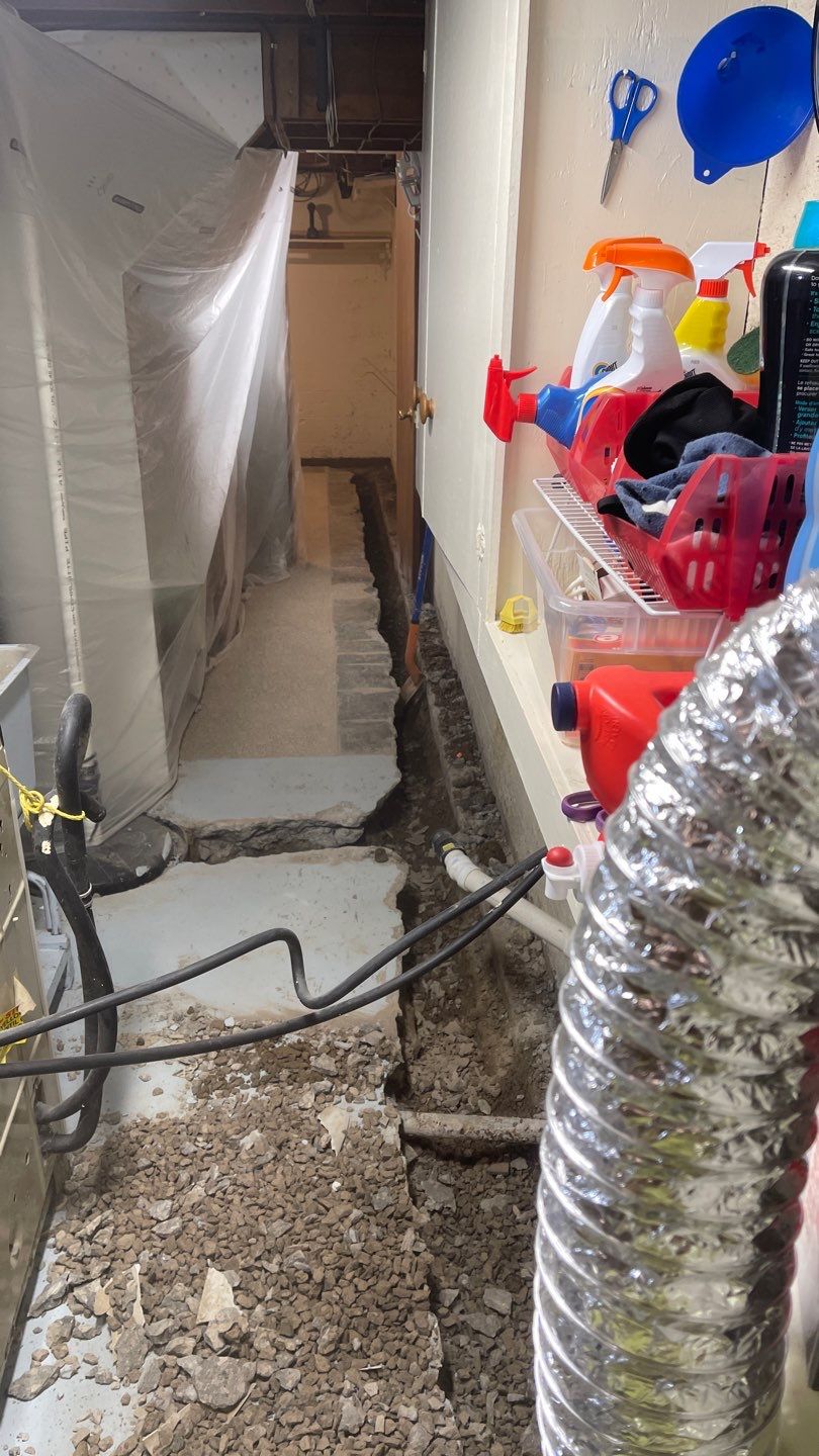 Interior Waterproofing Using GrateDrain™ Products by Toledo Basement Repair 