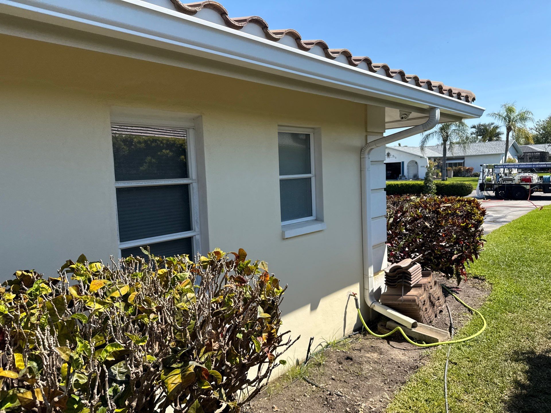 Concrete Tile Roof Cleaning in Village Green – Bradenton, FL | No Walking on Tiles! by Sunshine AquaWash