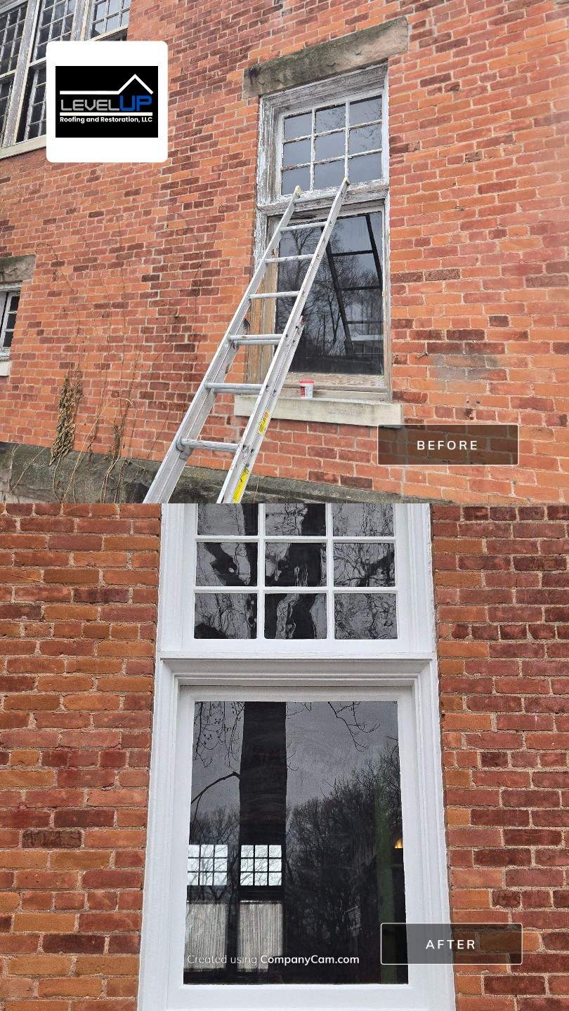 Middletown Mansion Restoration Project - Window Restoration Phase 1 by Level Up Roofing and Restoration Services LLC