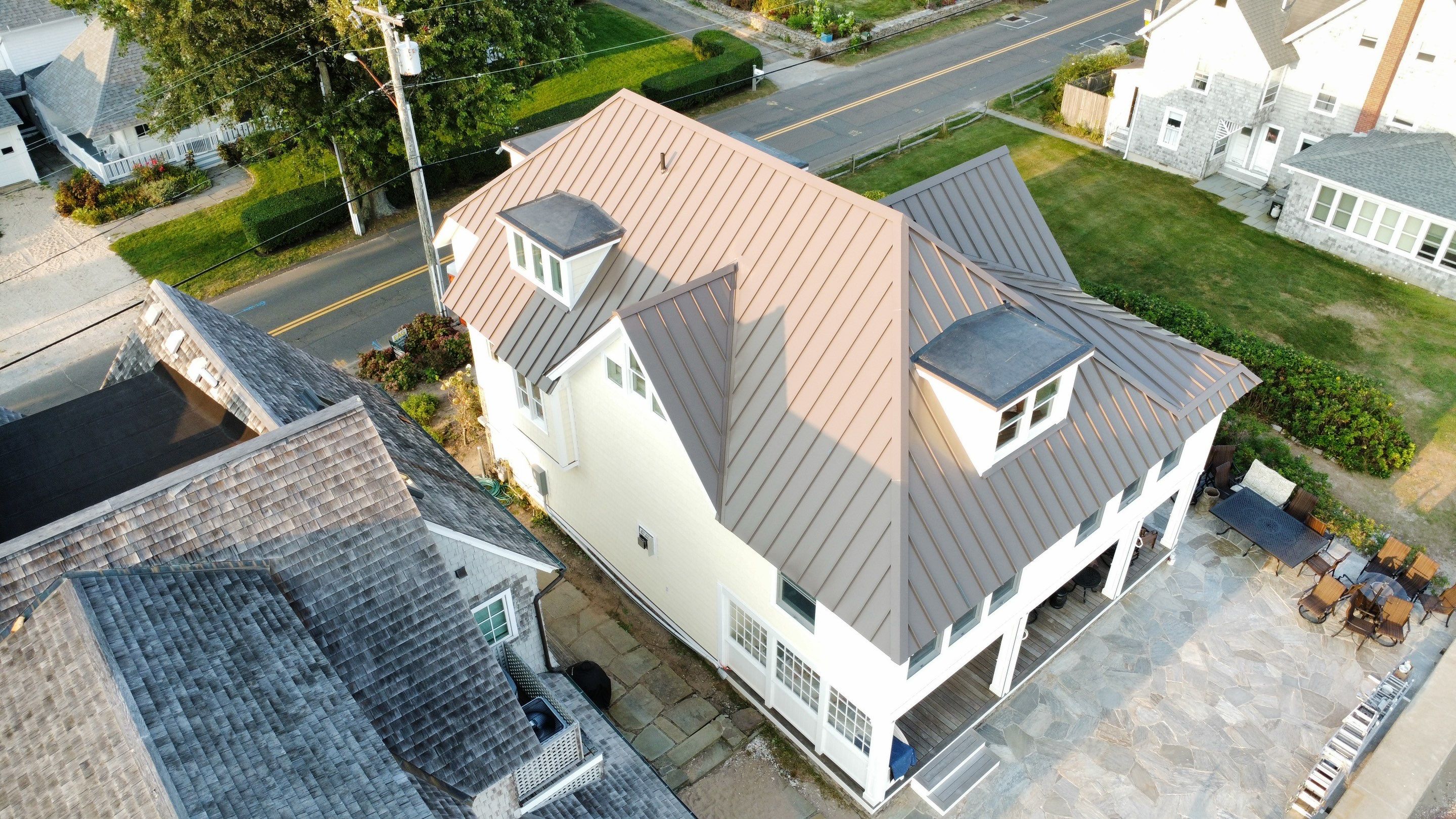 Standing Seam Aluminum Roof Installation by Lecla Home Improvements and Roofing INC