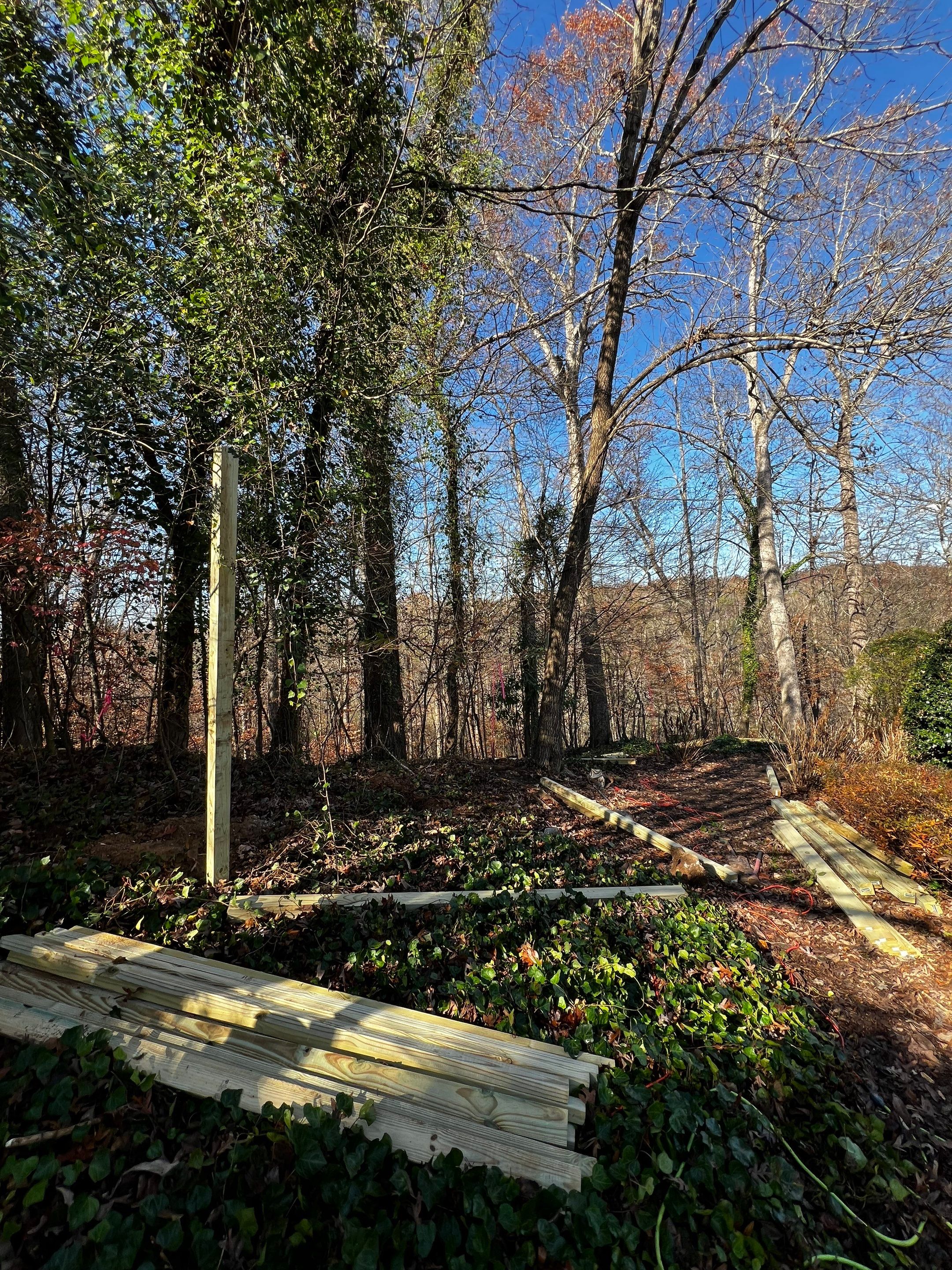 Wood Privacy Fence Installation and Multi-Level Deck Staining in Atlanta by Swift Home Renovations 