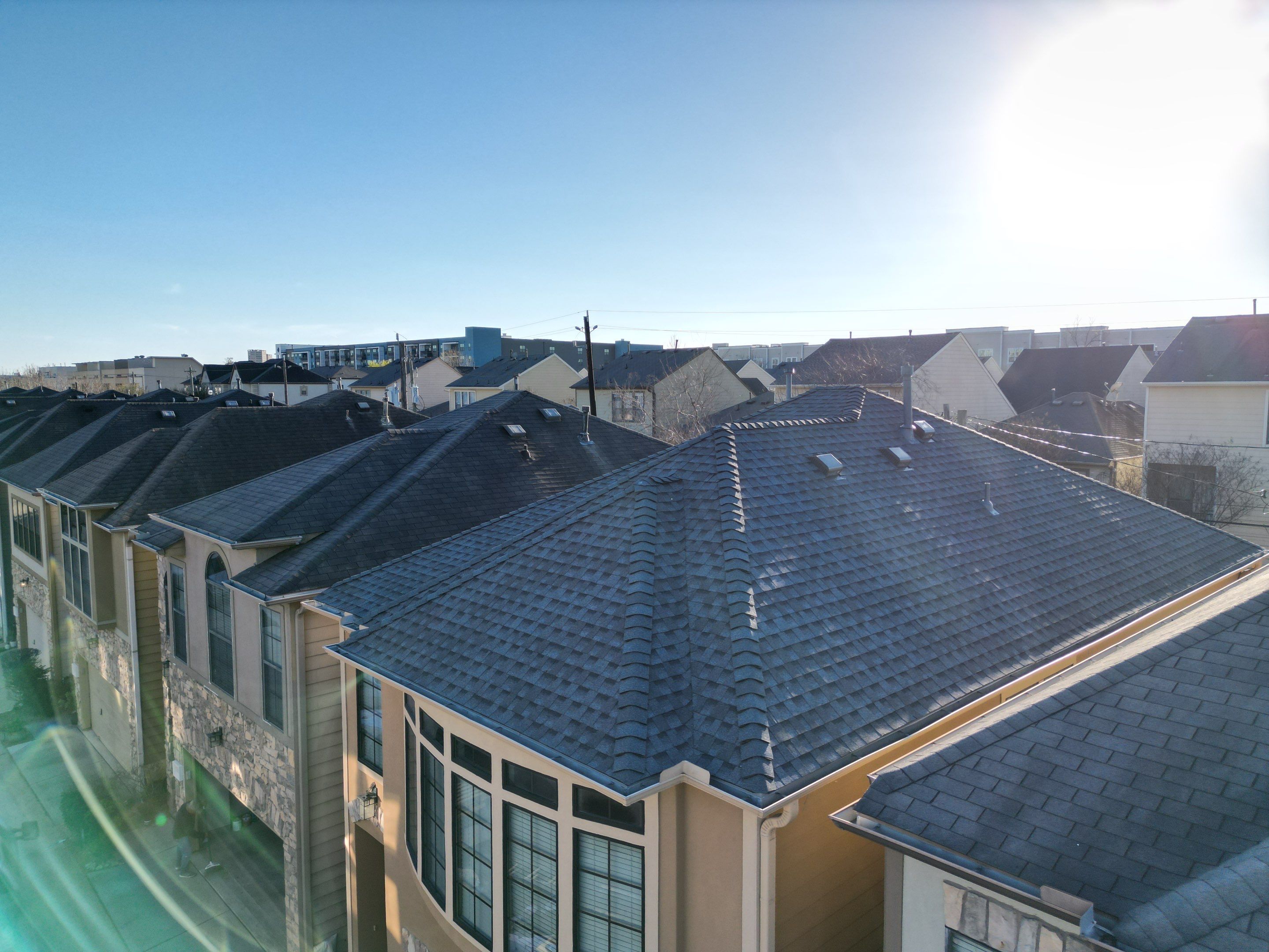 Residential Roofing Installation using GAF HDZ by V General Contractors 