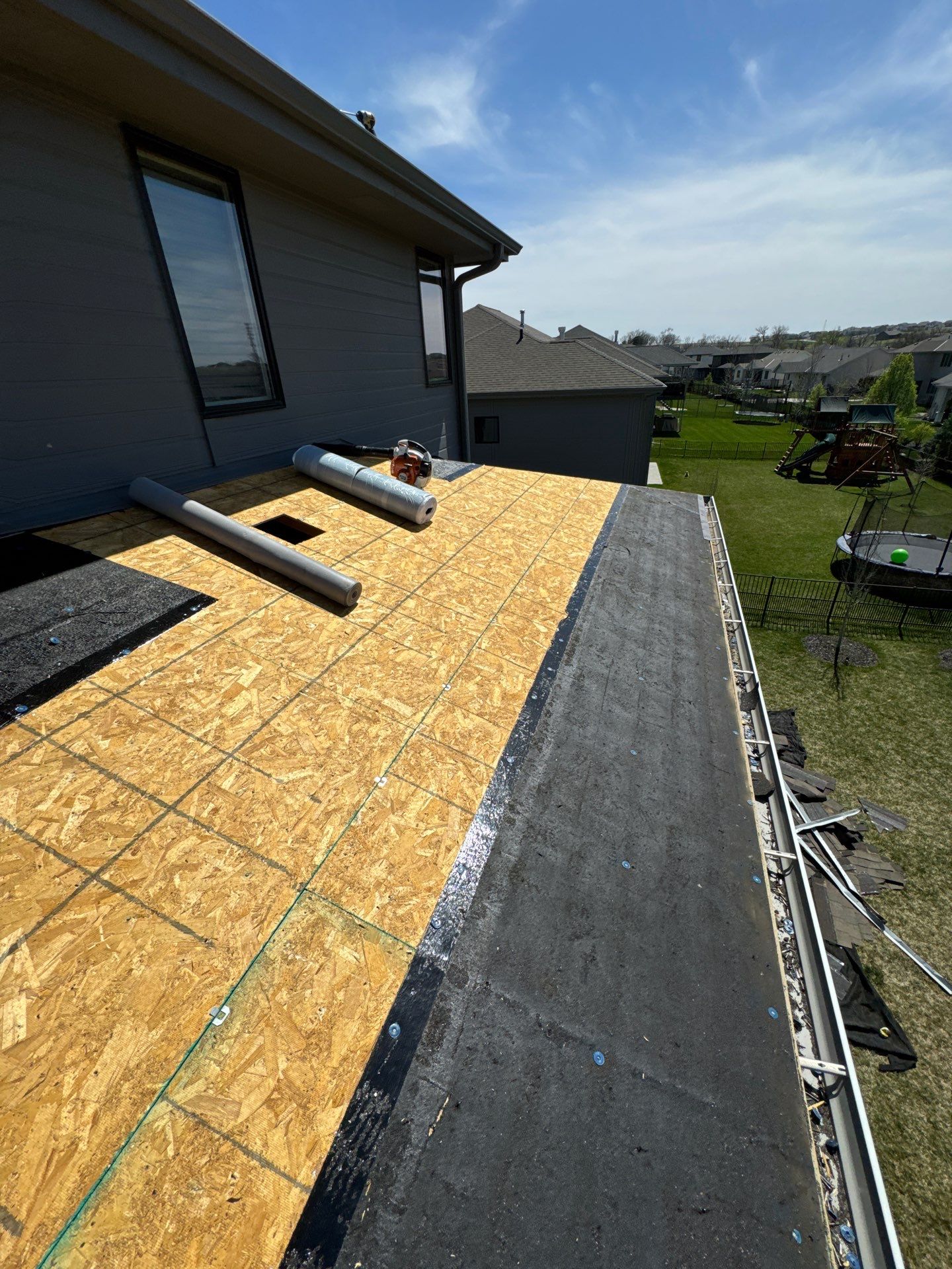 Residential Roof Restoration and Interior Ceiling Leak Repair in Omaha by Crows Roofing LLC