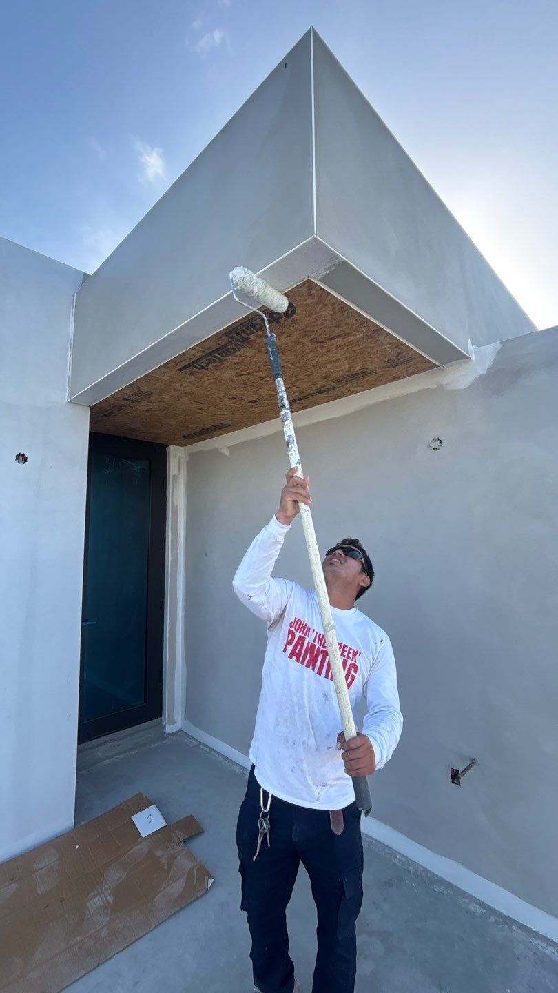 Oceanfront New Home Painting by John “The Greek” Painting
