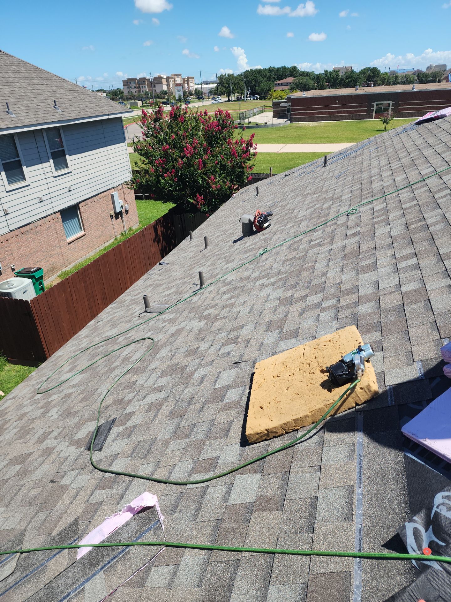Residential Roof Installation using Owen's Corning Duration (Lifetime) Shingles by Roof Repair Company