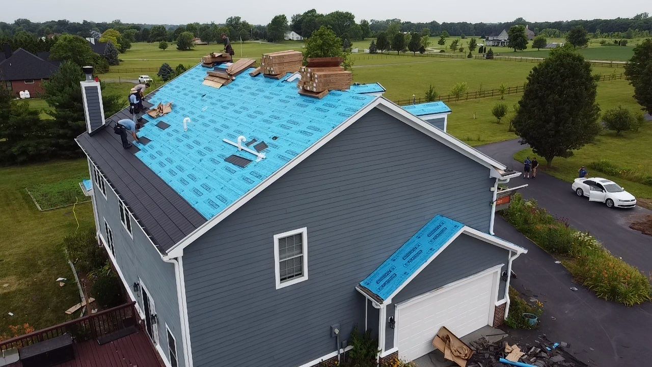 Rural Noblesville Indiana Metal Shake Roof Installation – Black Frost by 4Ever Metal Roofing