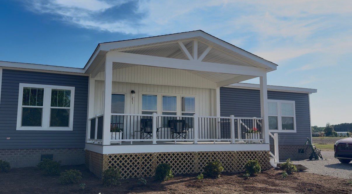 Custom Trex Covered Deck and Gabled Roof in Winterville by The Remodeling Company