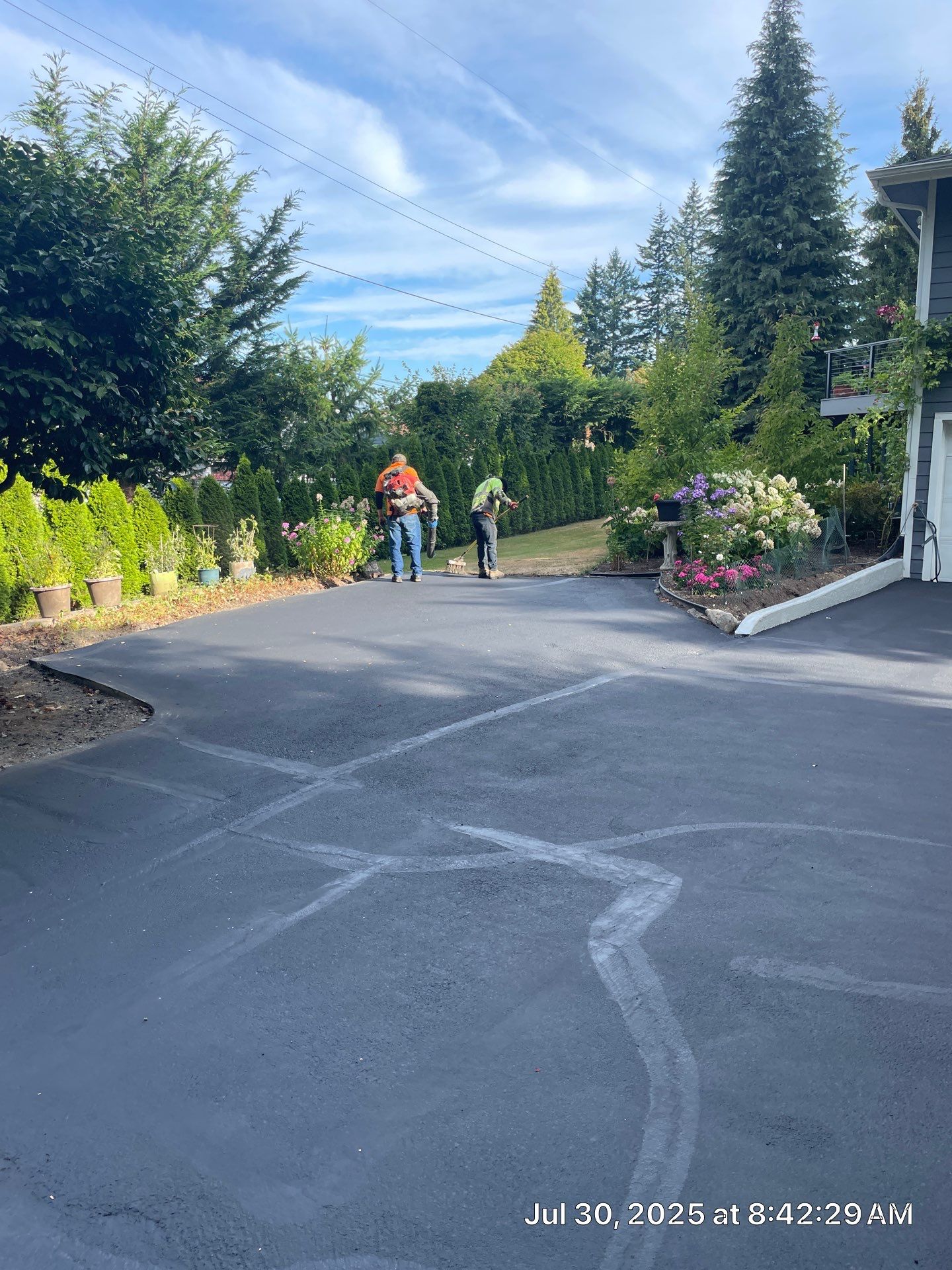 Epoxy Stairs & Sealcoat Driveway Application by Jireh Asphalt & Concrete Inc 