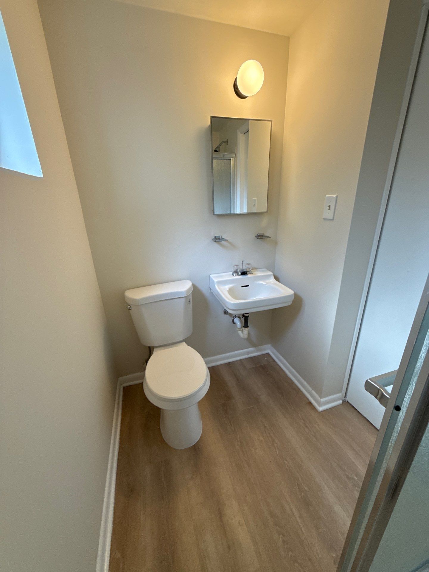 Half bathroom conversion to full bathroom  by Jesus Master Handyman LLC 