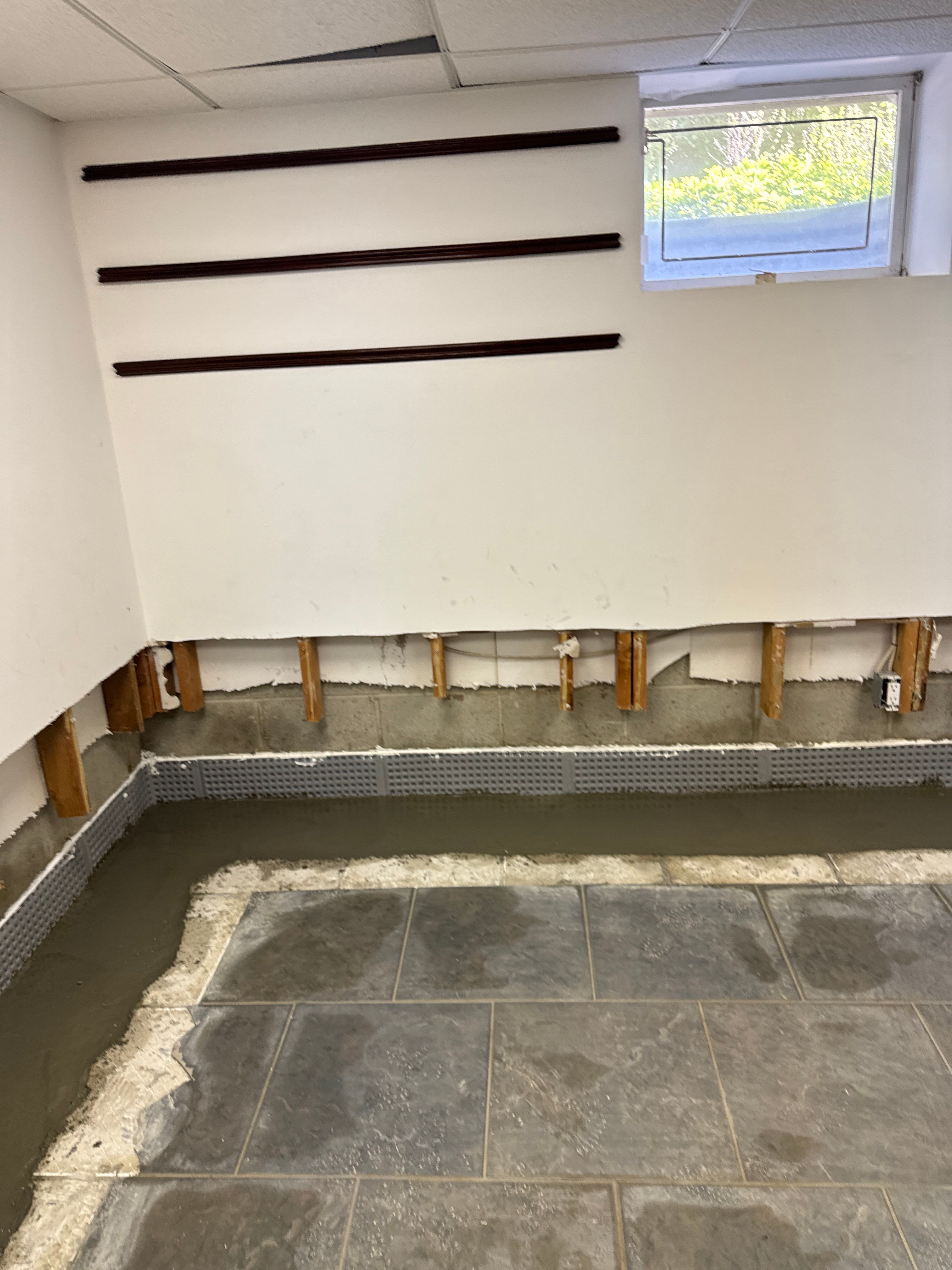 Interior French Drain Basking Ridge NJ by Pure Service Pro, LLC 