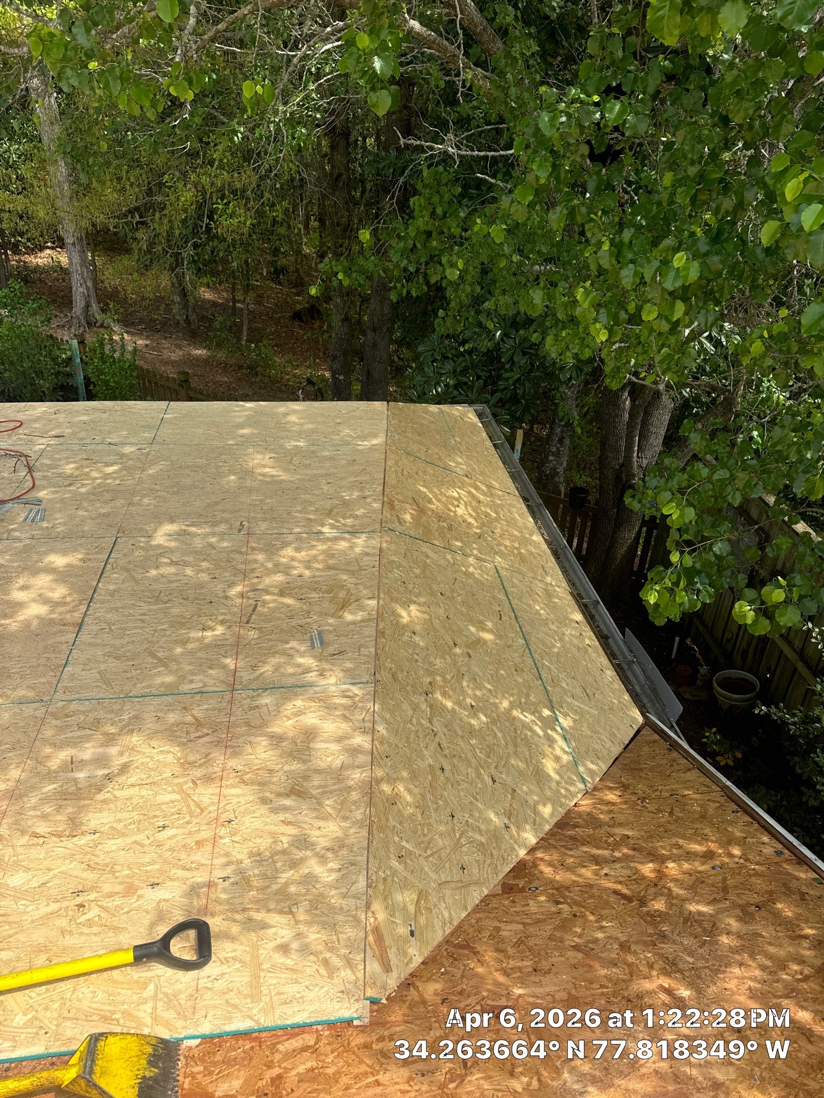 A 5-year-old roof that needed full replacement by North Carolina Roofs