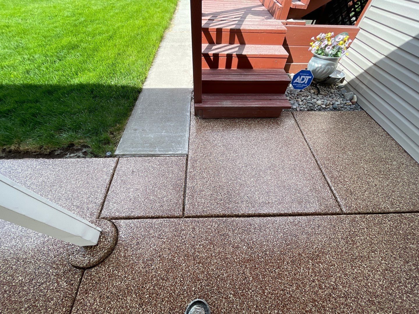 Patio Transformation using Chestnut by Croc Coatings, LLC