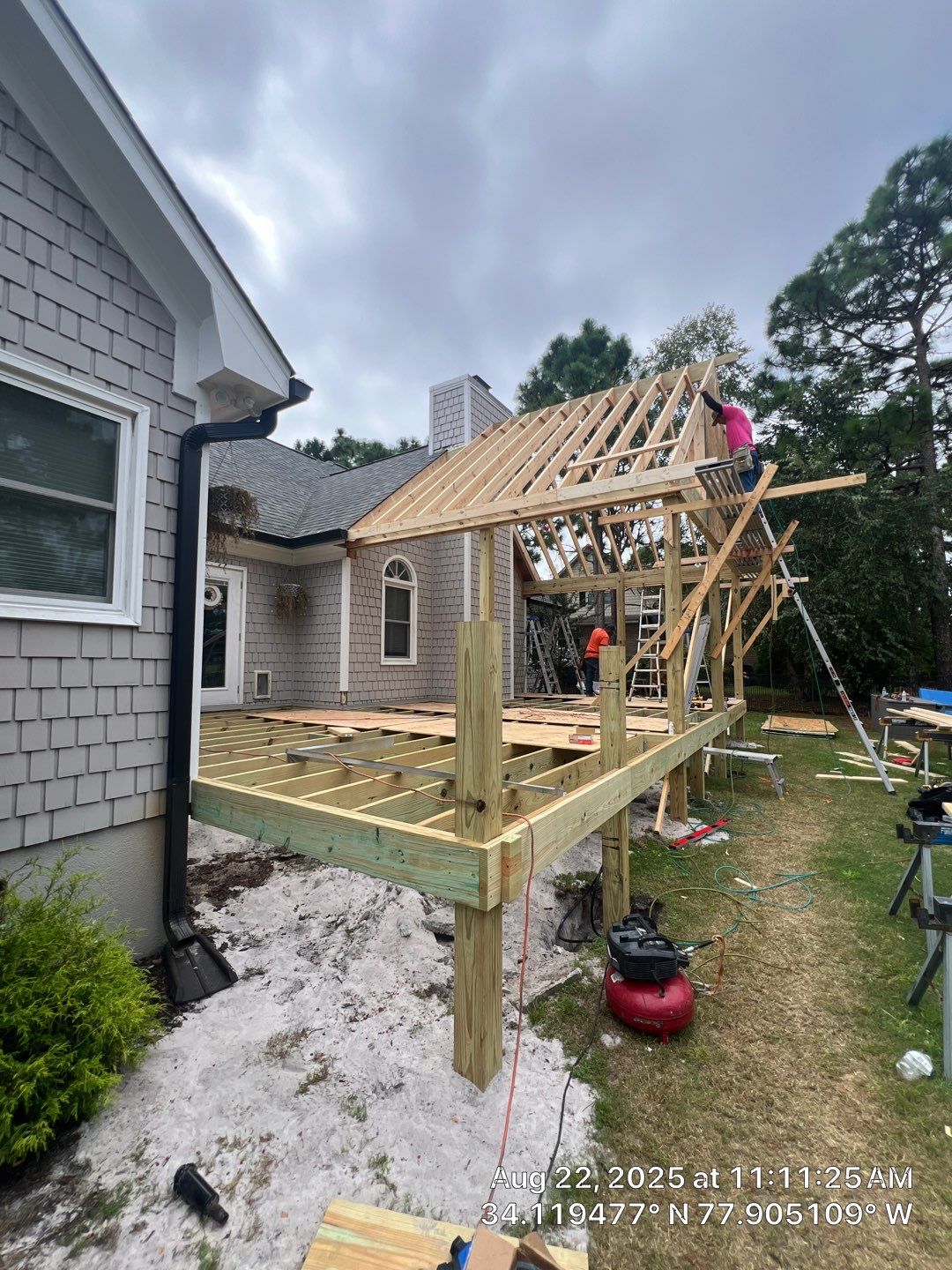 Back Porch Addition in Beau Rivage  by RGR Construction and Roofing, LLC