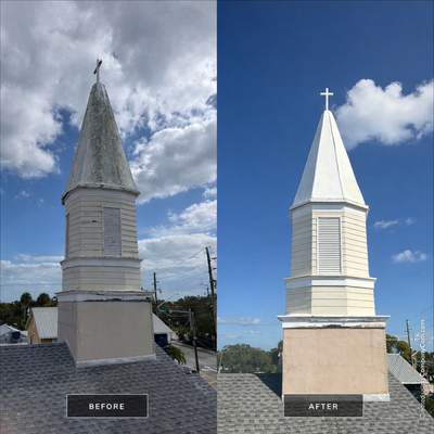 Church Steeple Restoration - Eau Gallie, FL