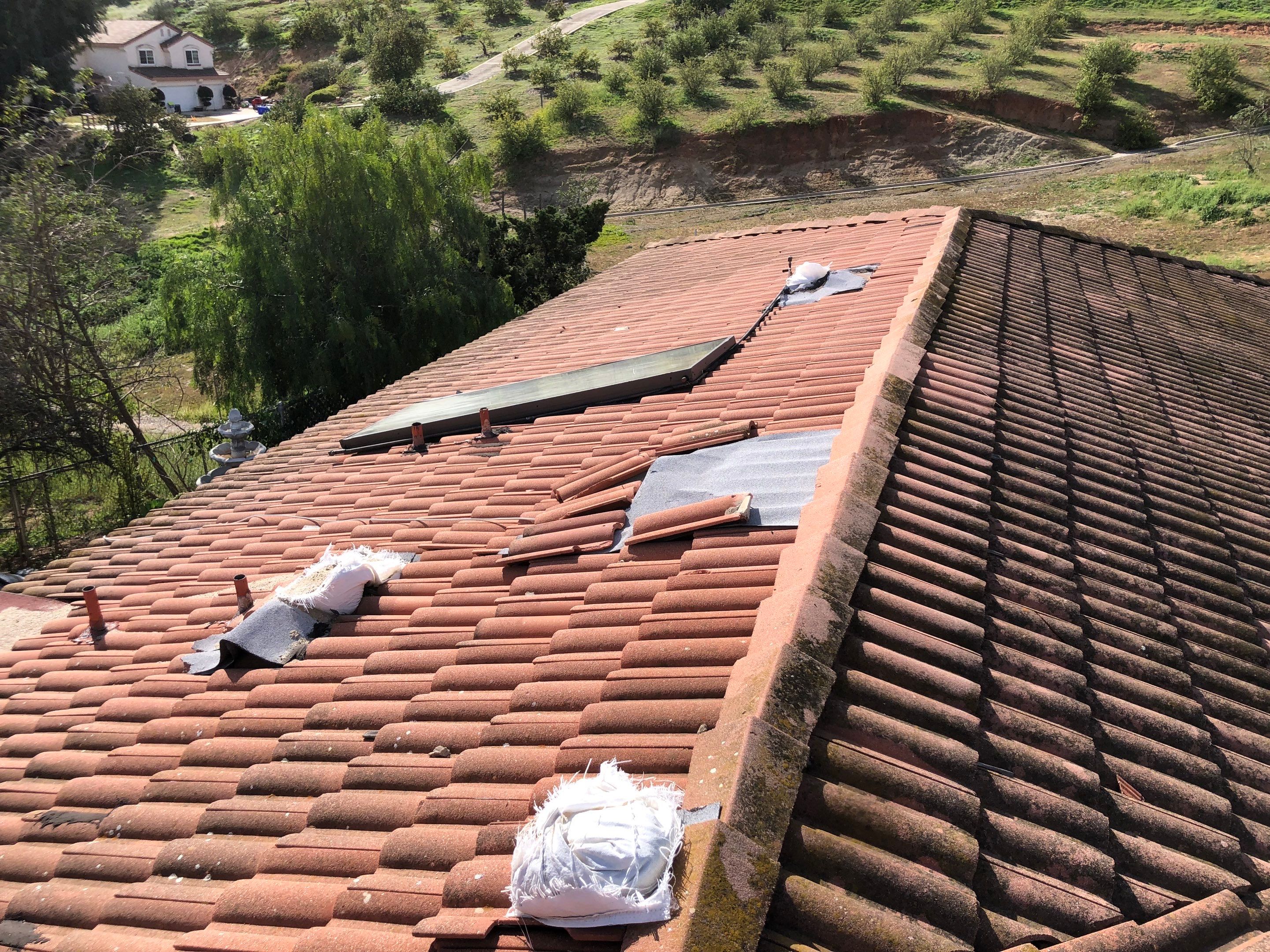 Valley Center Tile Roof Lift & Lay | Custom Metal Bird Stop for Los Arcos Tile by Zenith Roofing Services