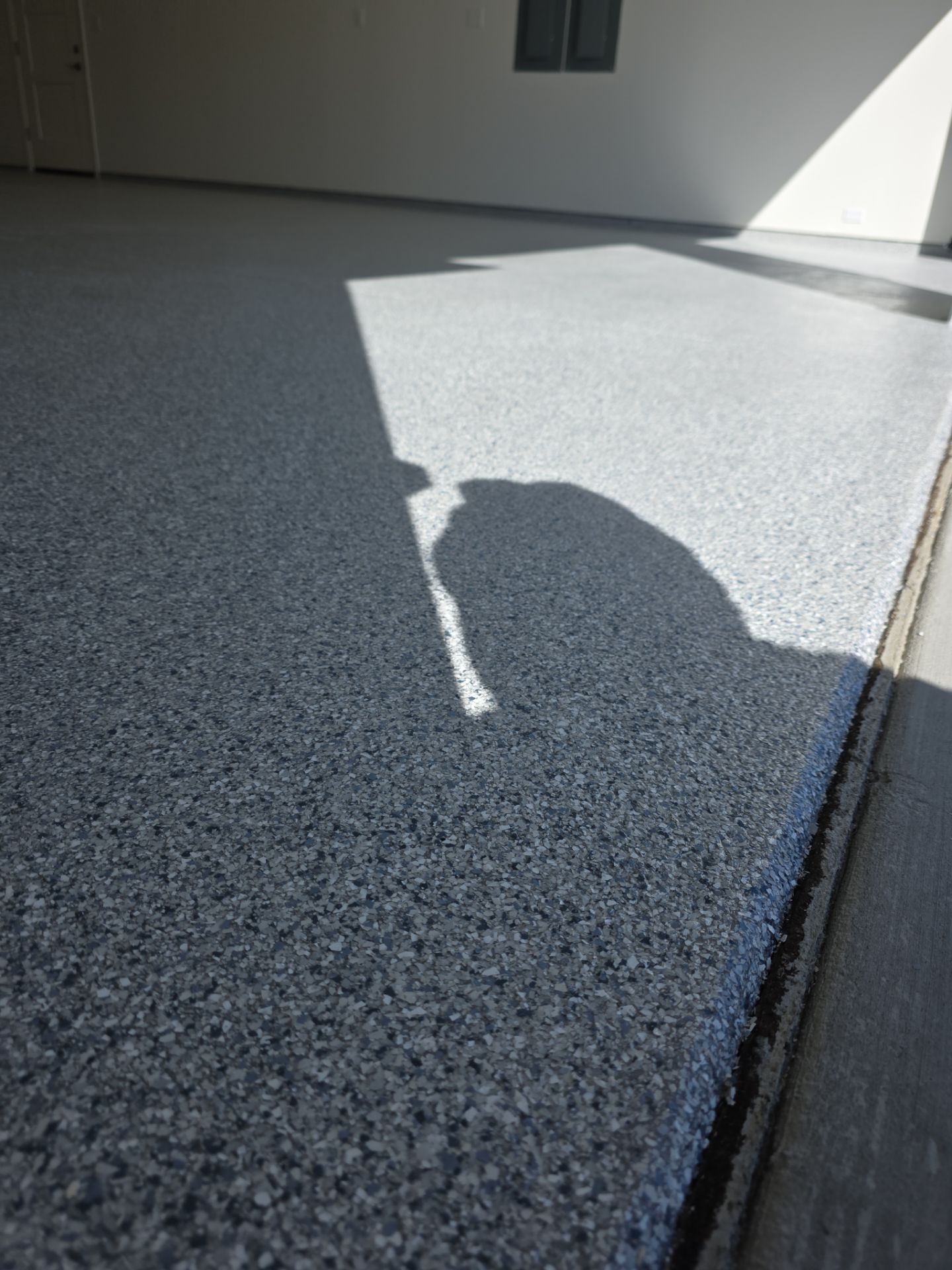 Kennewick Garage Transformation Featuring Tidal Wave Decorative Flake Coating by Croc Coatings, LLC