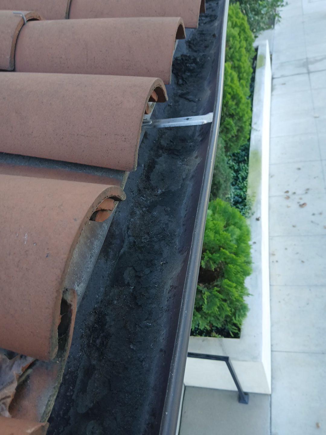 HOA gutter cleaning after photo.