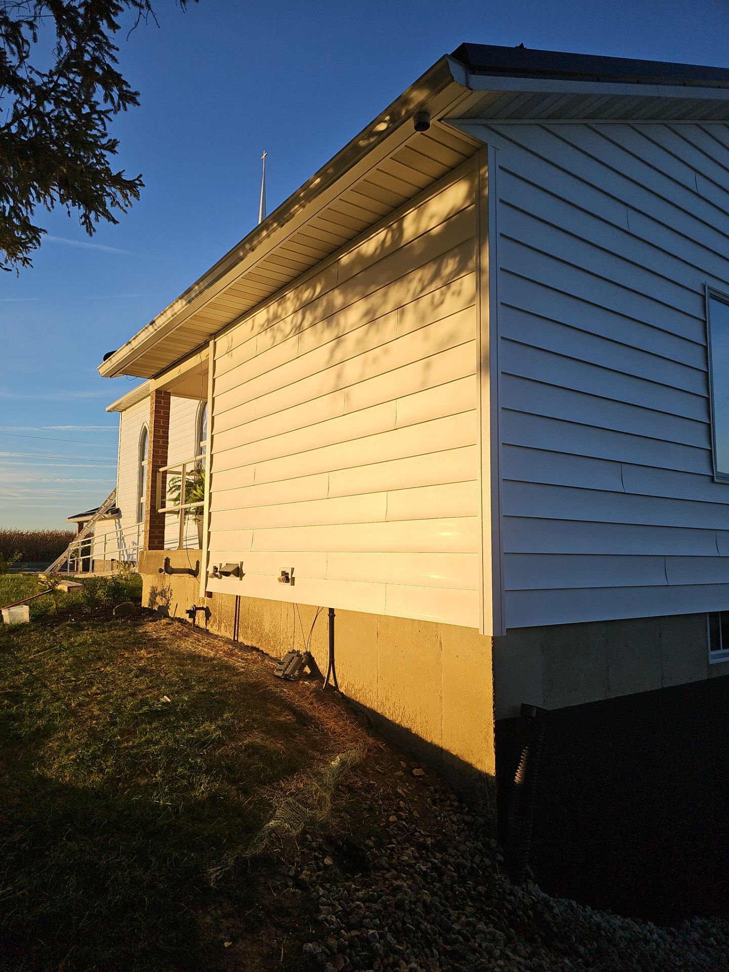 Siding Installation using Mastic 8" white  by Nitro Roofing and Construction