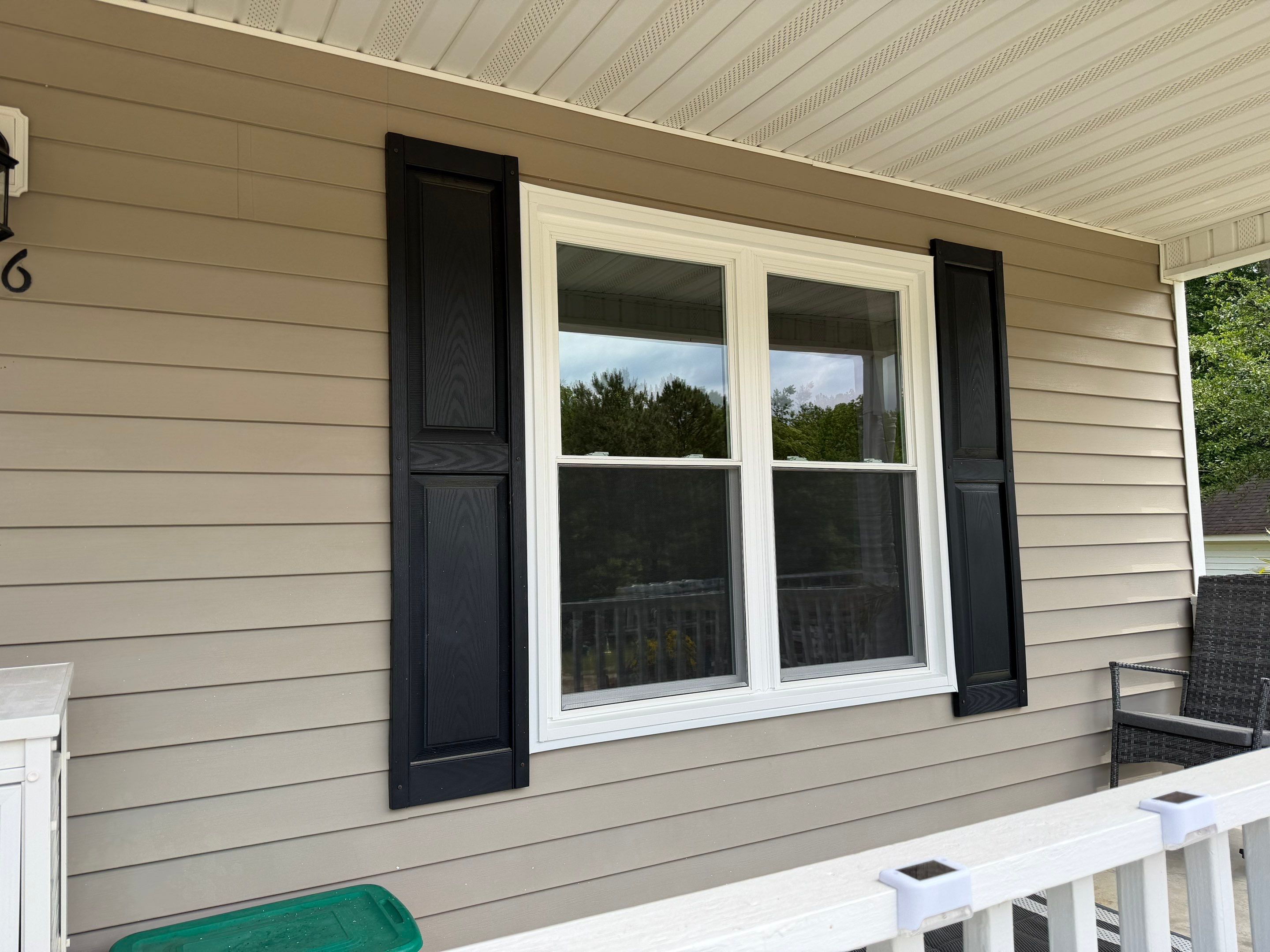 White Vinyl Double-Hung Window Replacement in Clayton by The Remodeling Company