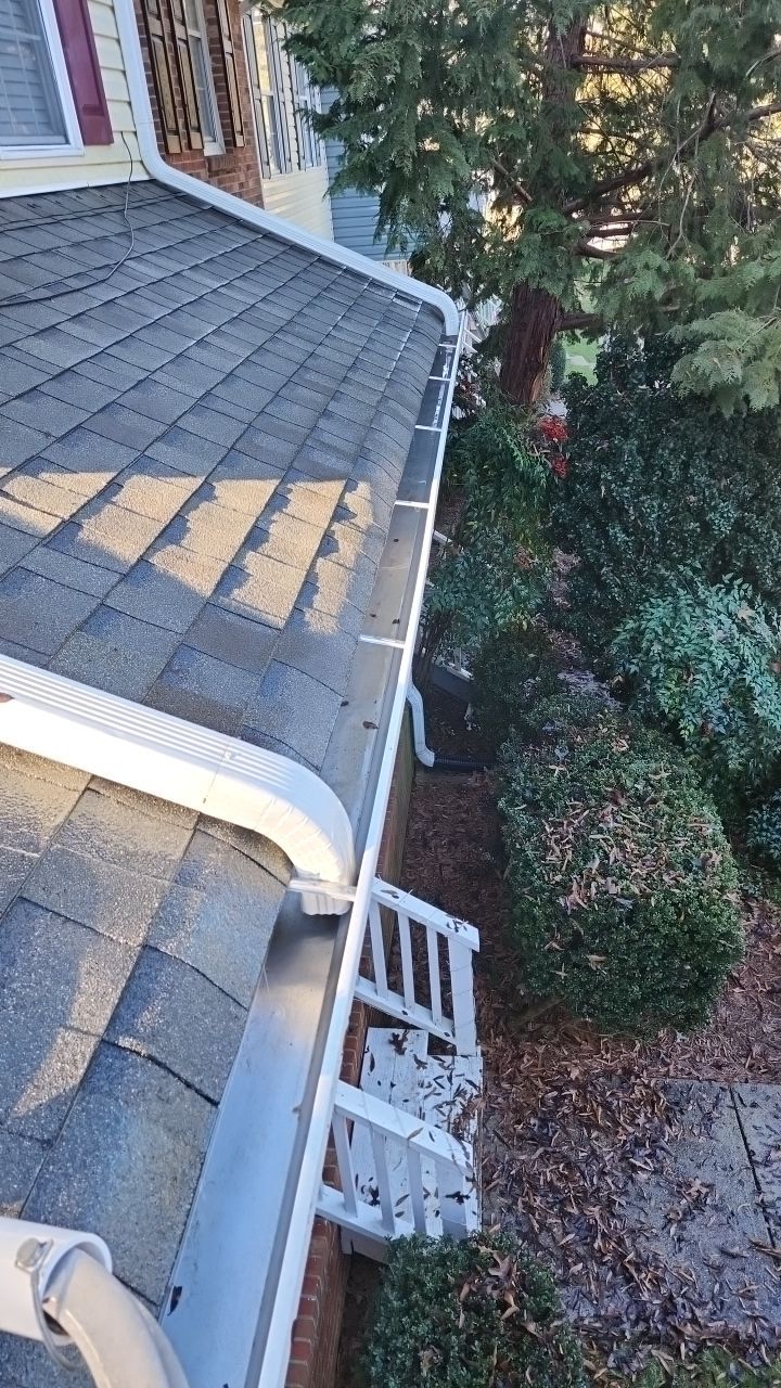 Gutter Cleaning using water by G&H Home Tech Pros LLC