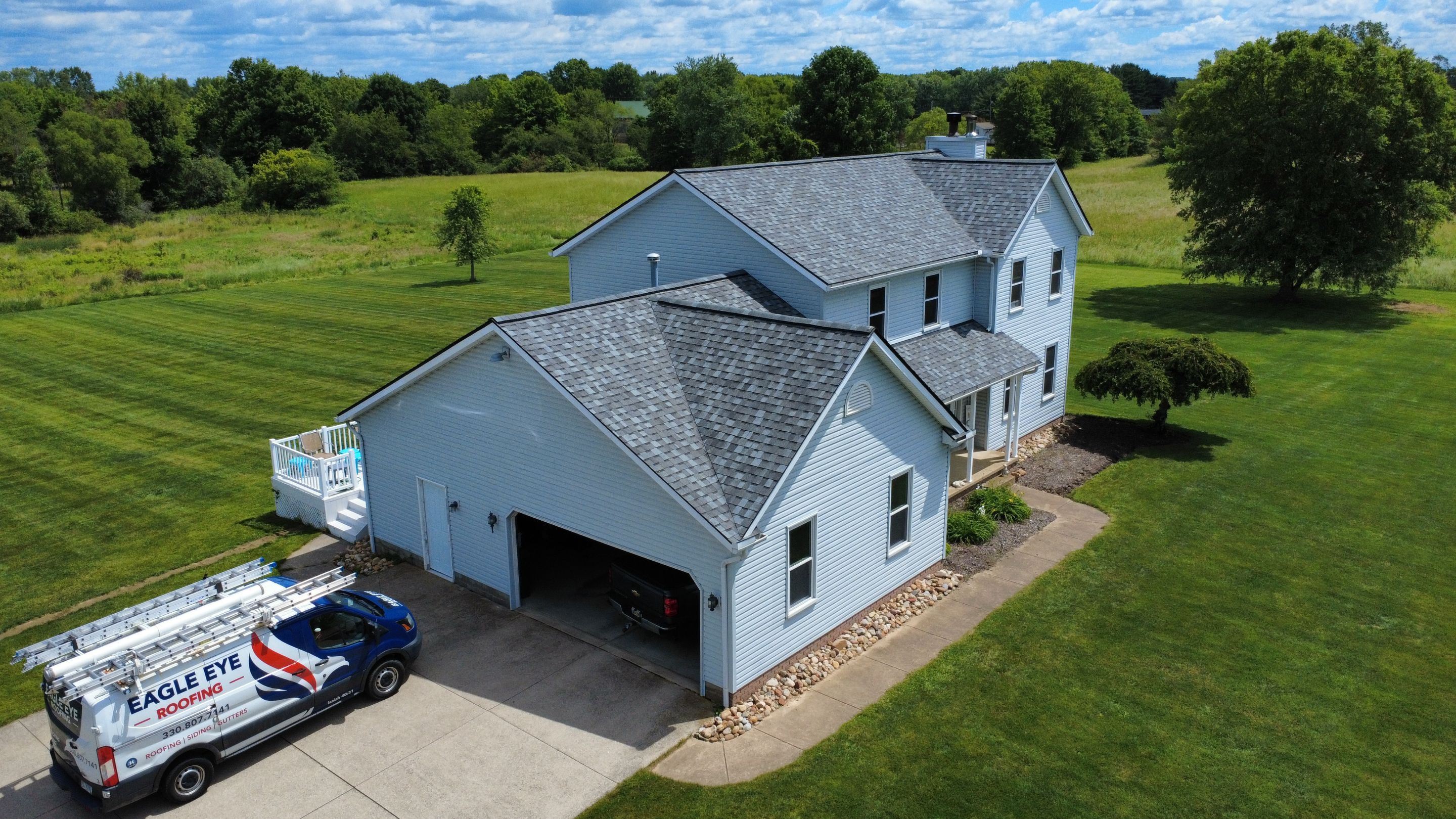 Atlas Pinnacle, Color, Coastal Granite, Drip Edge, Color, Black by Eagle Eye Roofing