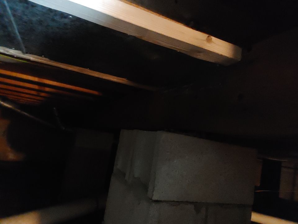 Crawl space encapsulation and Waterproofing using Structural Wood and Steel Reinforcements by Toledo Basement Repair 