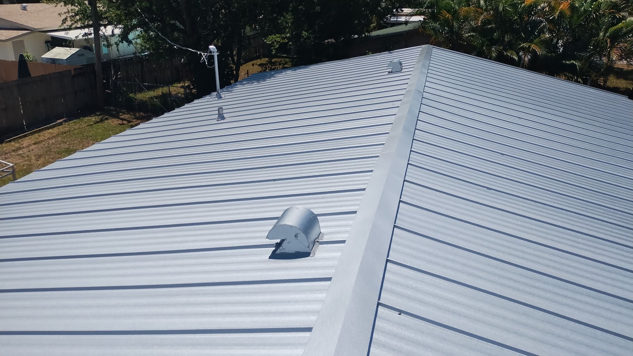 Residential Roofing Installation using 1" Nail strip metal roof by BLUES BROTHERS ROOFING