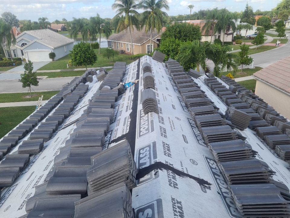 Residential Roofing Installation using Eagle Roofing Tile by BLUES BROTHERS ROOFING