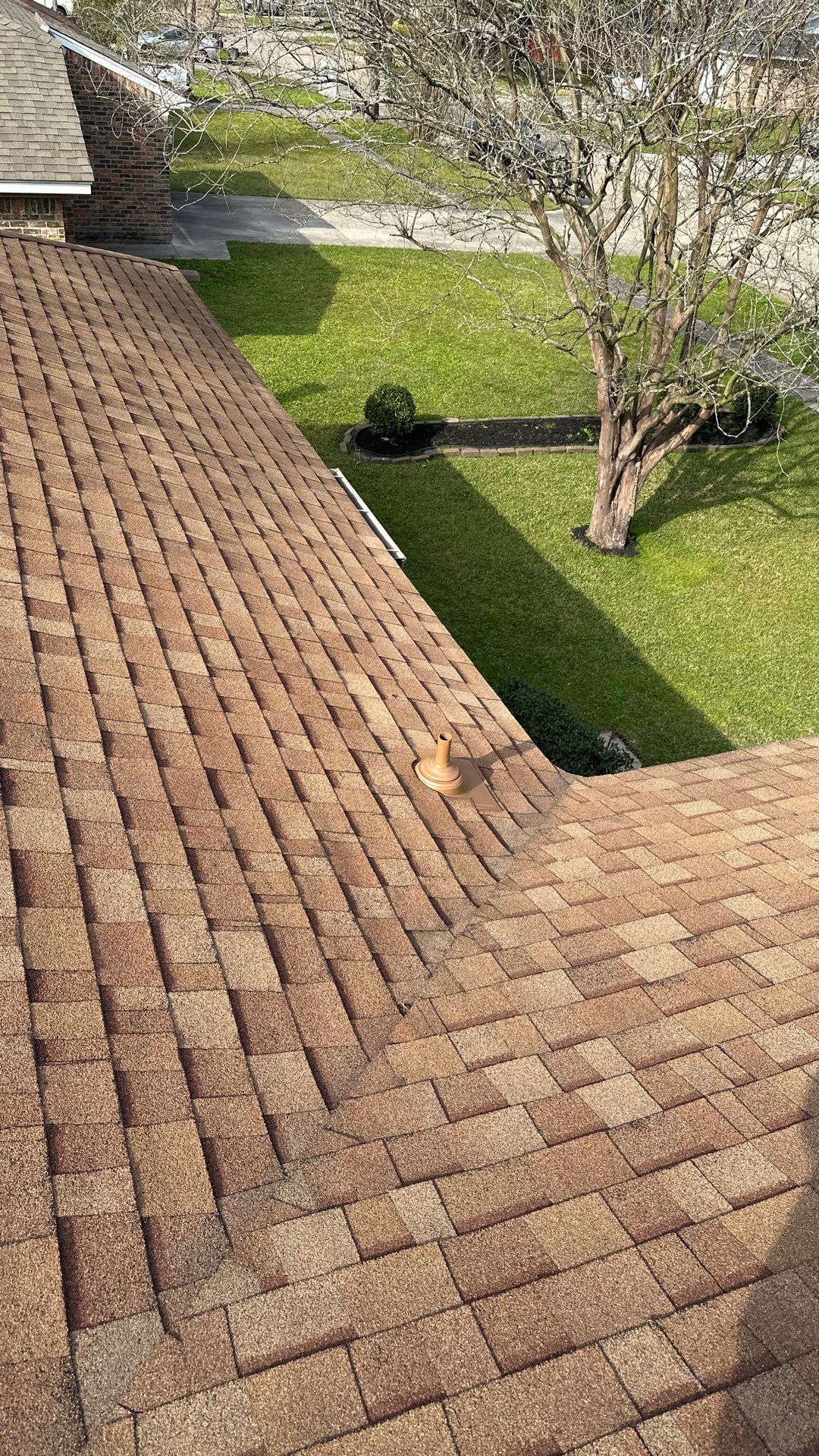 Roof Replacement with Ridge Vent & Flashing Details — Conroe, TX by PL Roofing & SB Roofing, LLC.
