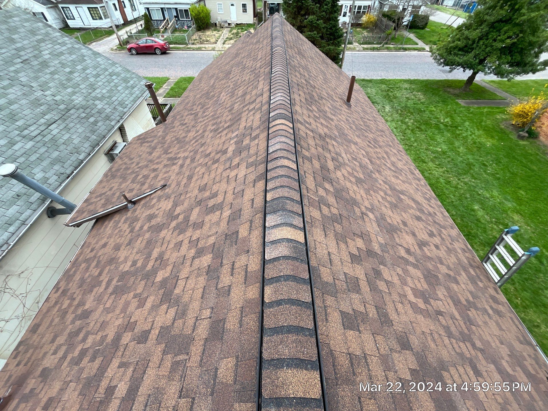 Residential Roofing Installation using certainteed Landmark Shingles by Fahey Roofing + Contracting