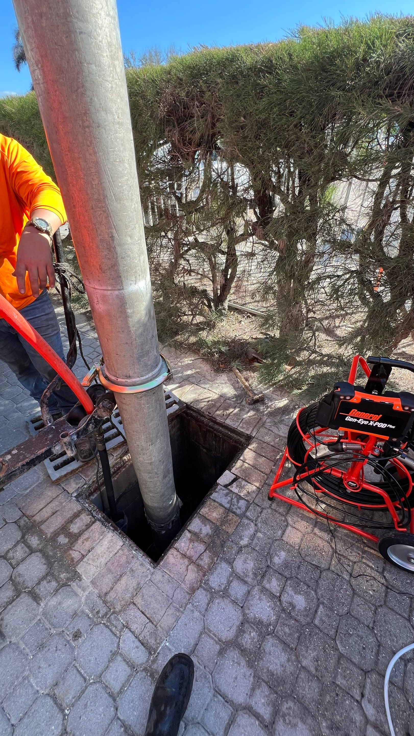 Catch Basin Cleaning After Hurricane Milton Naples Condo by APS Power & Water