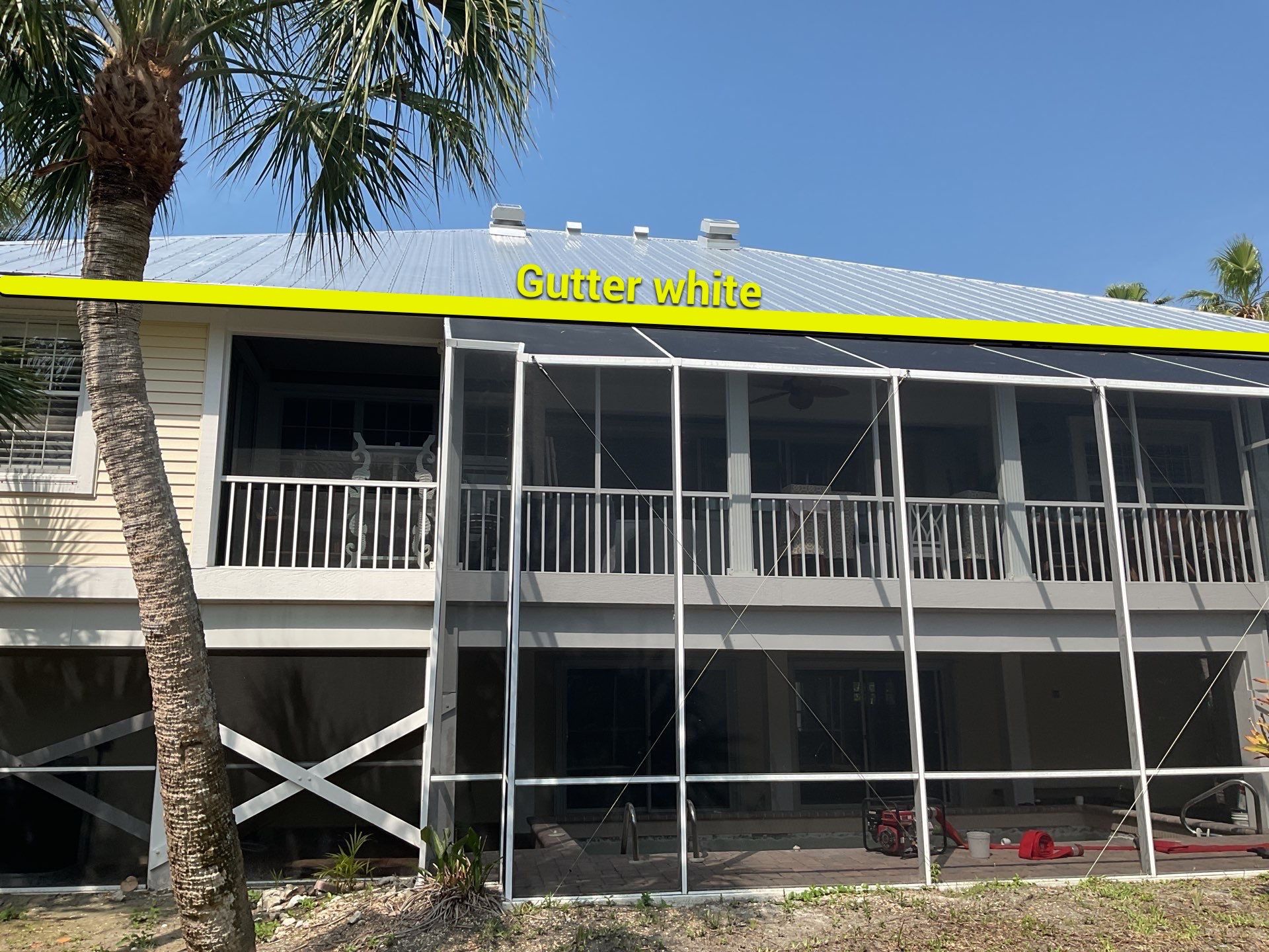 White 6-Inch Seamless Gutters in Sanibel FL by Gutter Professors