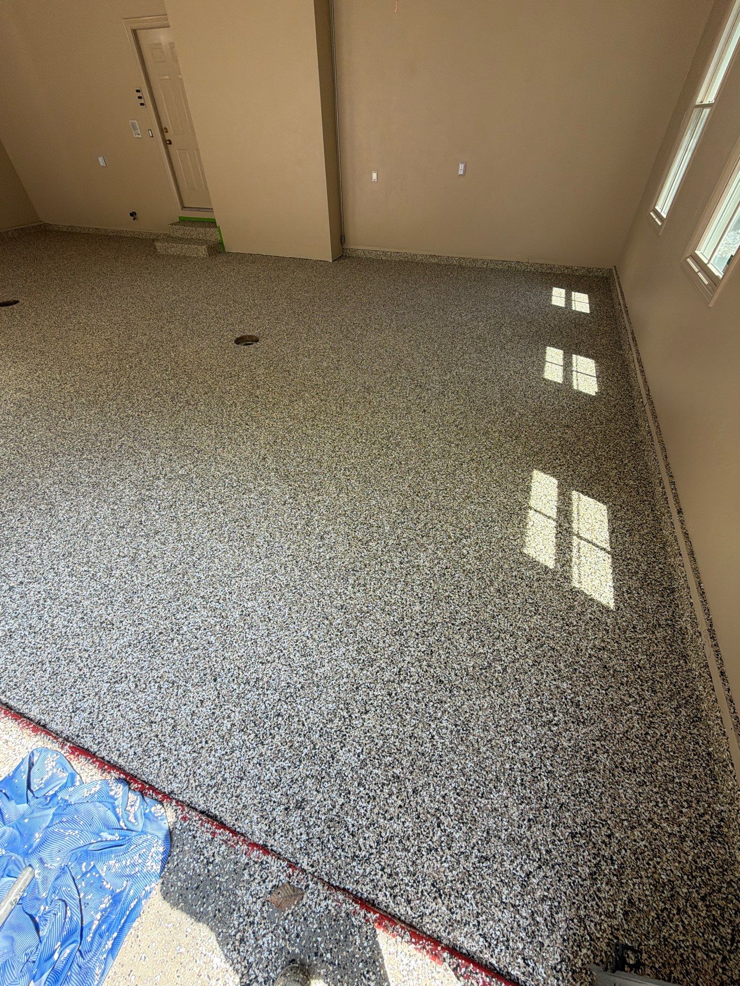 Multi-Colored Epoxy Flake Garage Floor Coating in Norton Shores by Gordon Painting