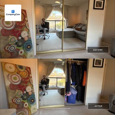 Cabinet Installation using New Pipes