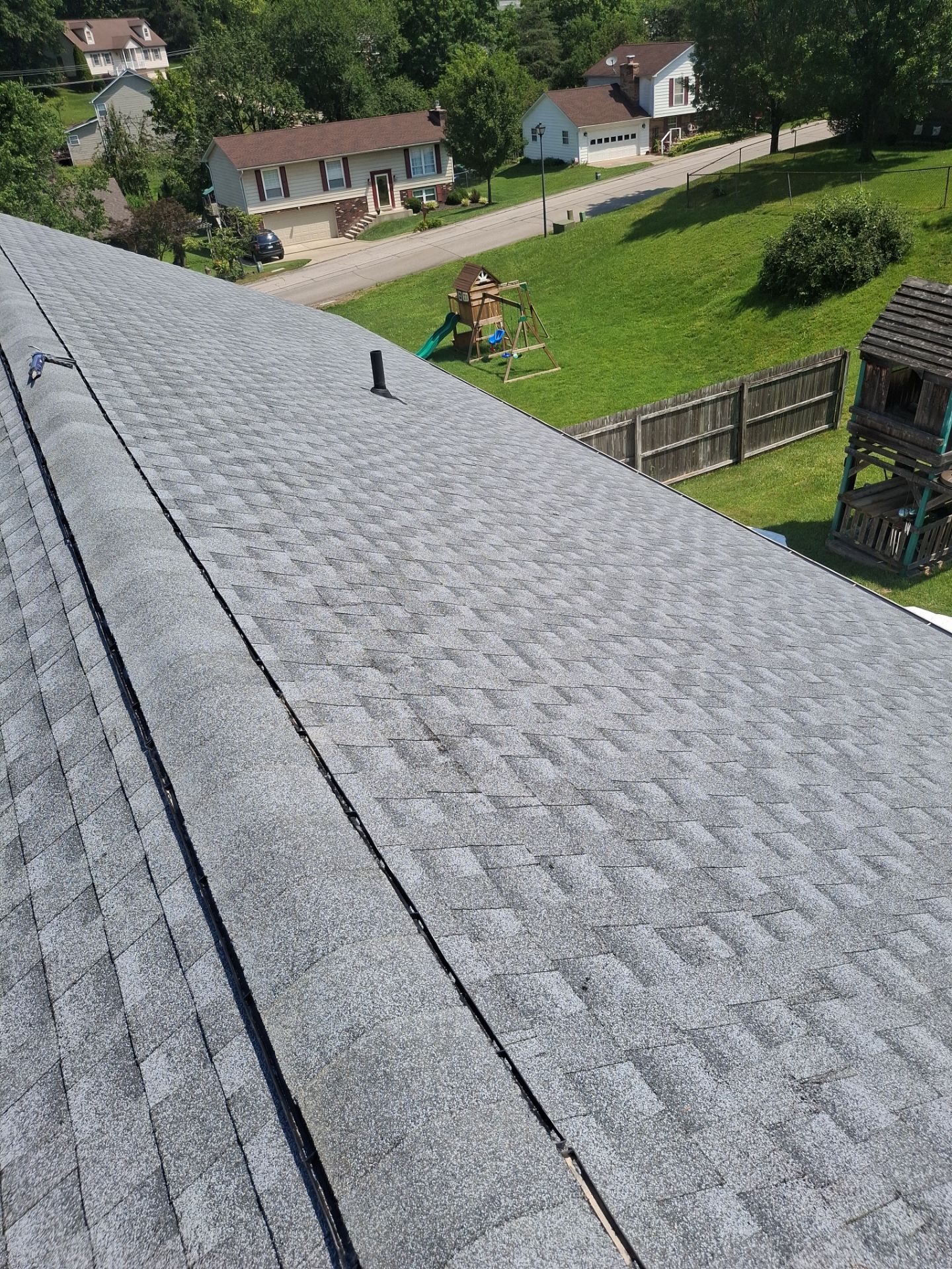 Residential Roofing Installation using GAF Timberline HDZ Oyster Grey by Rainstoppers Roofing