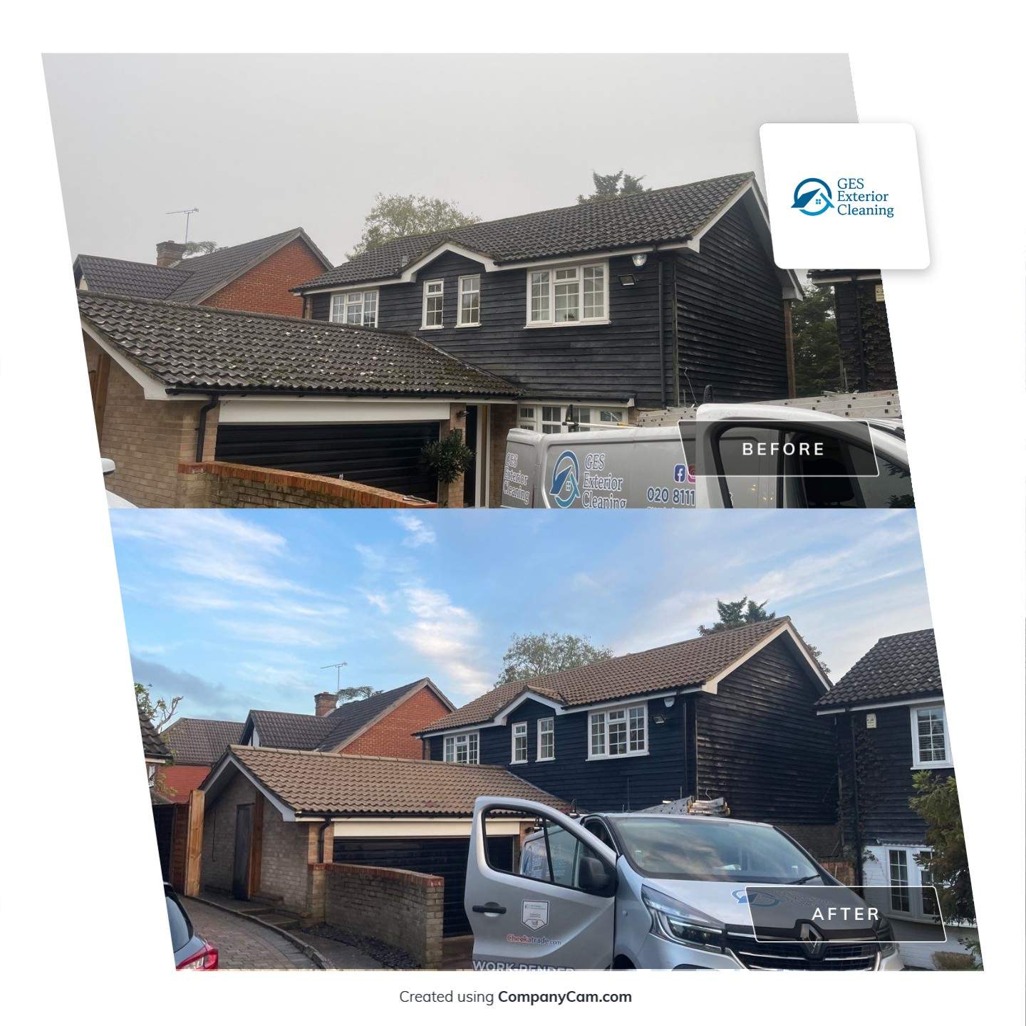 Roof Clean and Biocide Treatment using Honda 15lpm Low Pressure Washing Machine by Ges Exterior Cleaning ltd