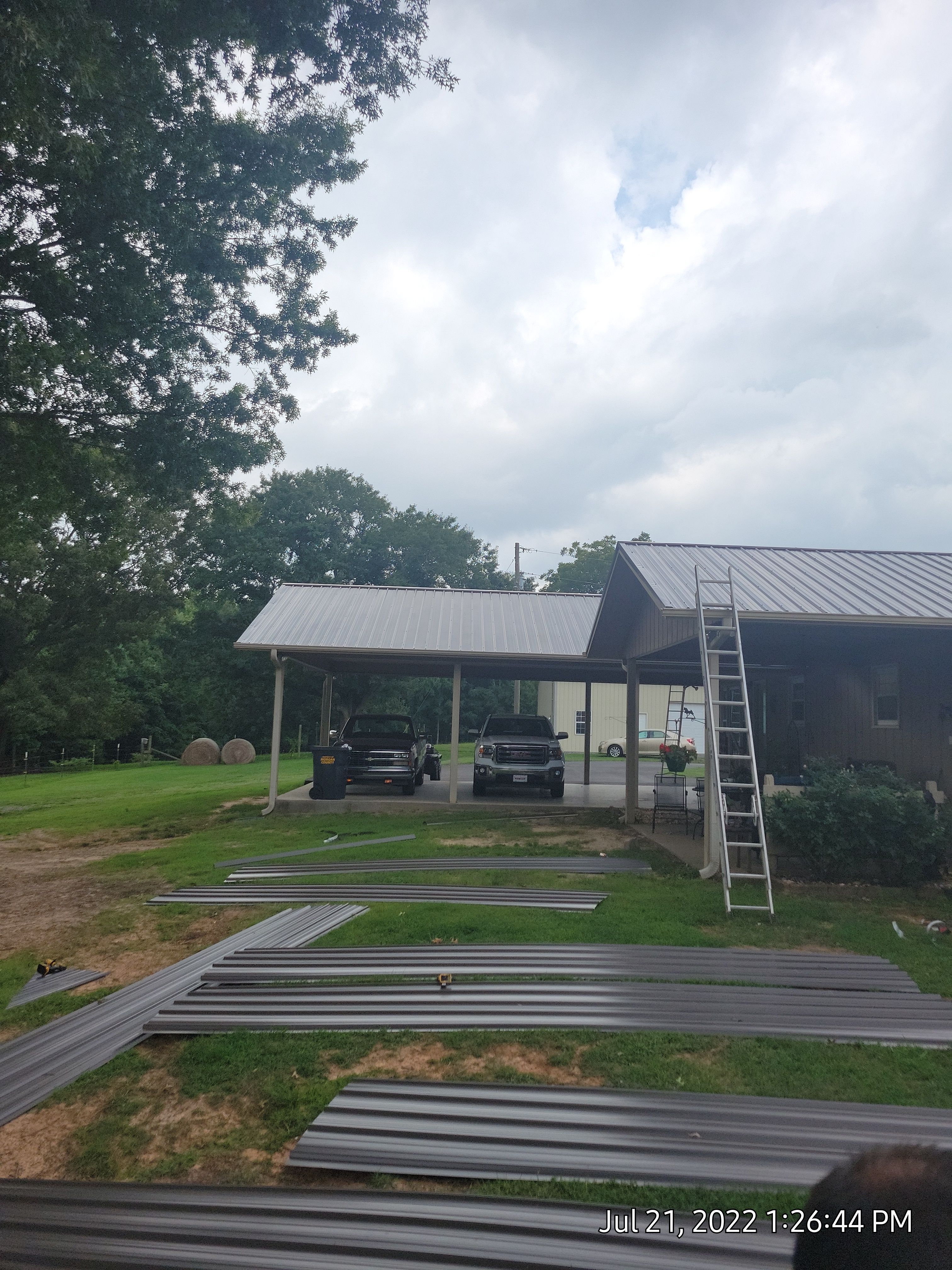 Residential Roof Remove and Replace using Low Rib Metal Roofing Panels by Bullard Roofing